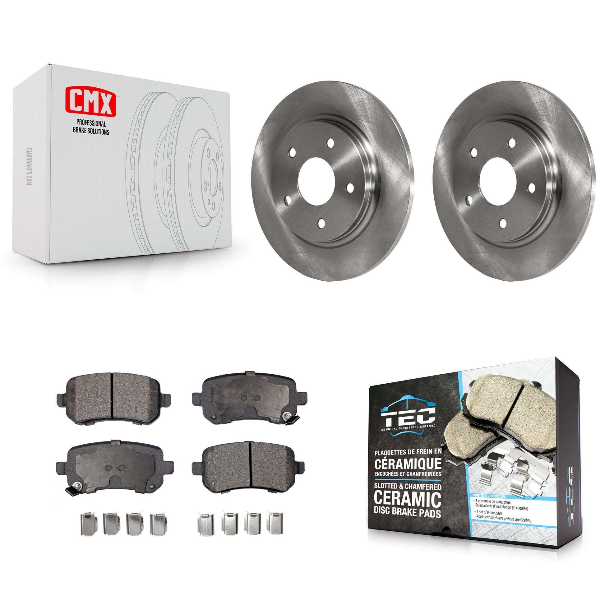 Transit Auto K8T-101794 Disc Brake Kit for 2008-2012 Chrysler Town & Country, Dodge Grand Caravan, Dodge Journey & more - Rear product image