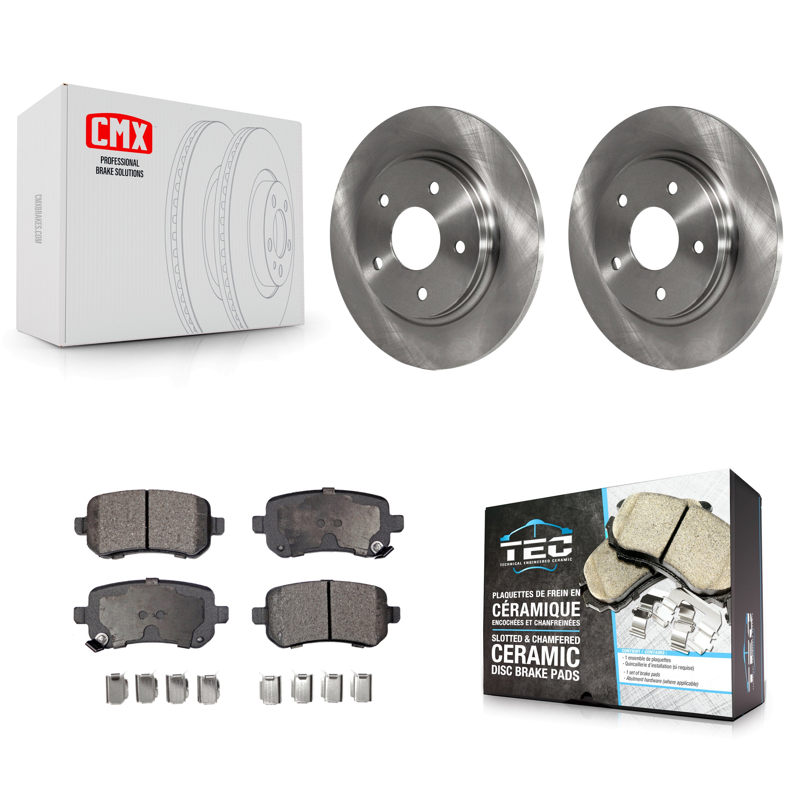 Transit Auto K8T-101794 Disc Brake Kit for 2008-2012 Chrysler Town & Country, Dodge Grand Caravan, Dodge Journey & more - Rear product image