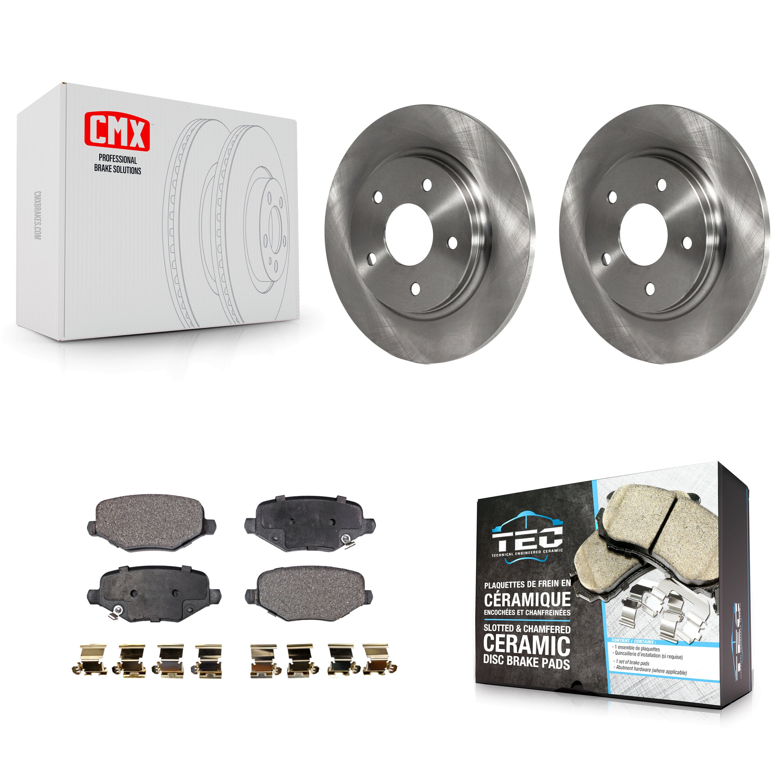 Transit Auto K8T-101796 Disc Brake Kit for 2012-2016 Chrysler Town & Country, Dodge Grand Caravan, Dodge Journey & more - Rear product image