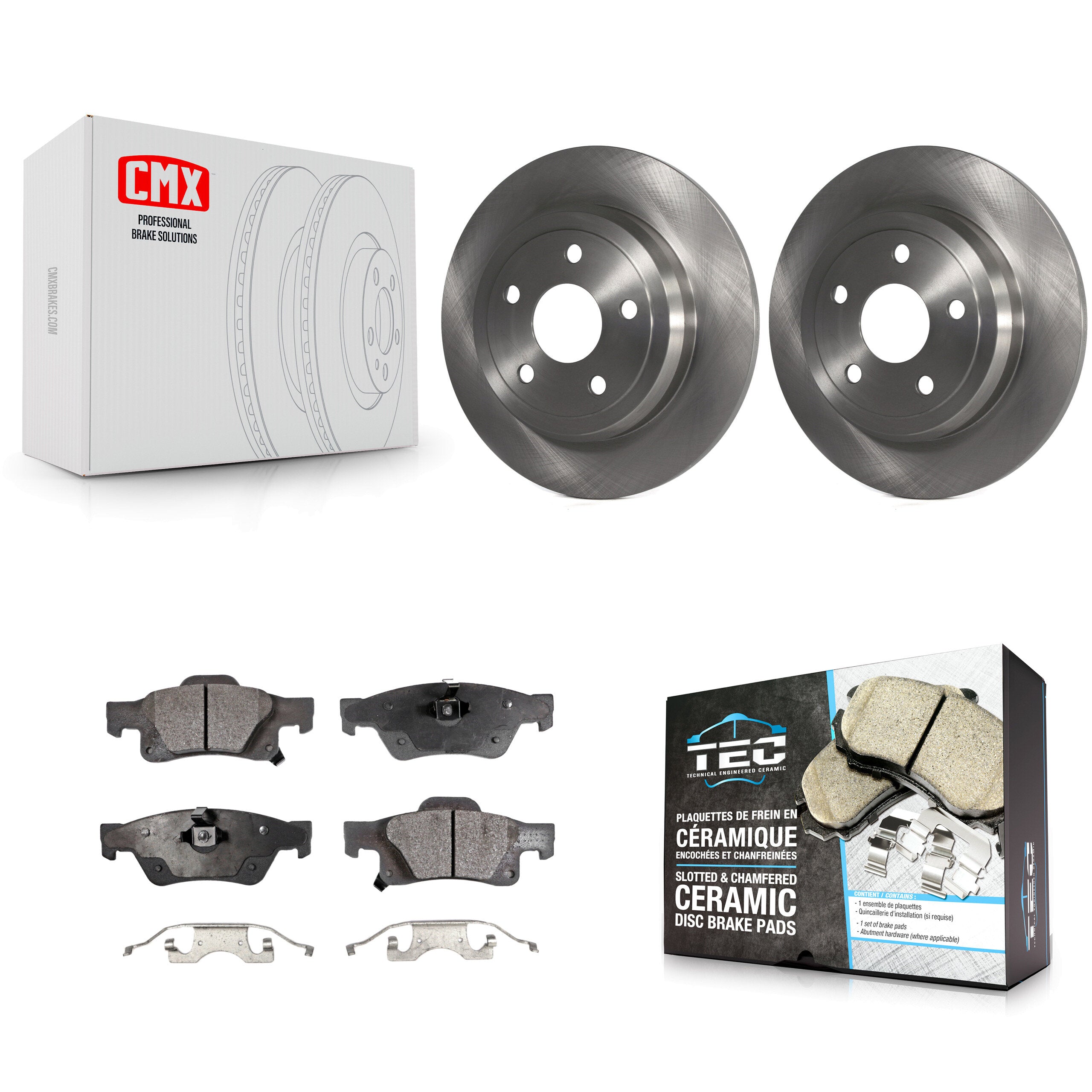 Transit Auto K8T-101798 Disc Brake Kit for 2011-2017 Dodge Durango, Jeep Grand Cherokee - Rear product image