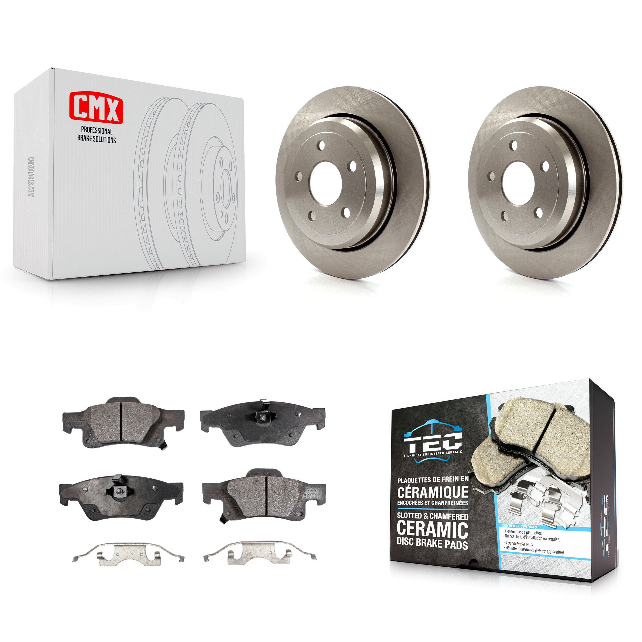 Transit Auto K8T-101799 Disc Brake Kit for 2011-2022 Jeep Grand Cherokee WK, Dodge Durango, Jeep Grand Cherokee - Rear product image