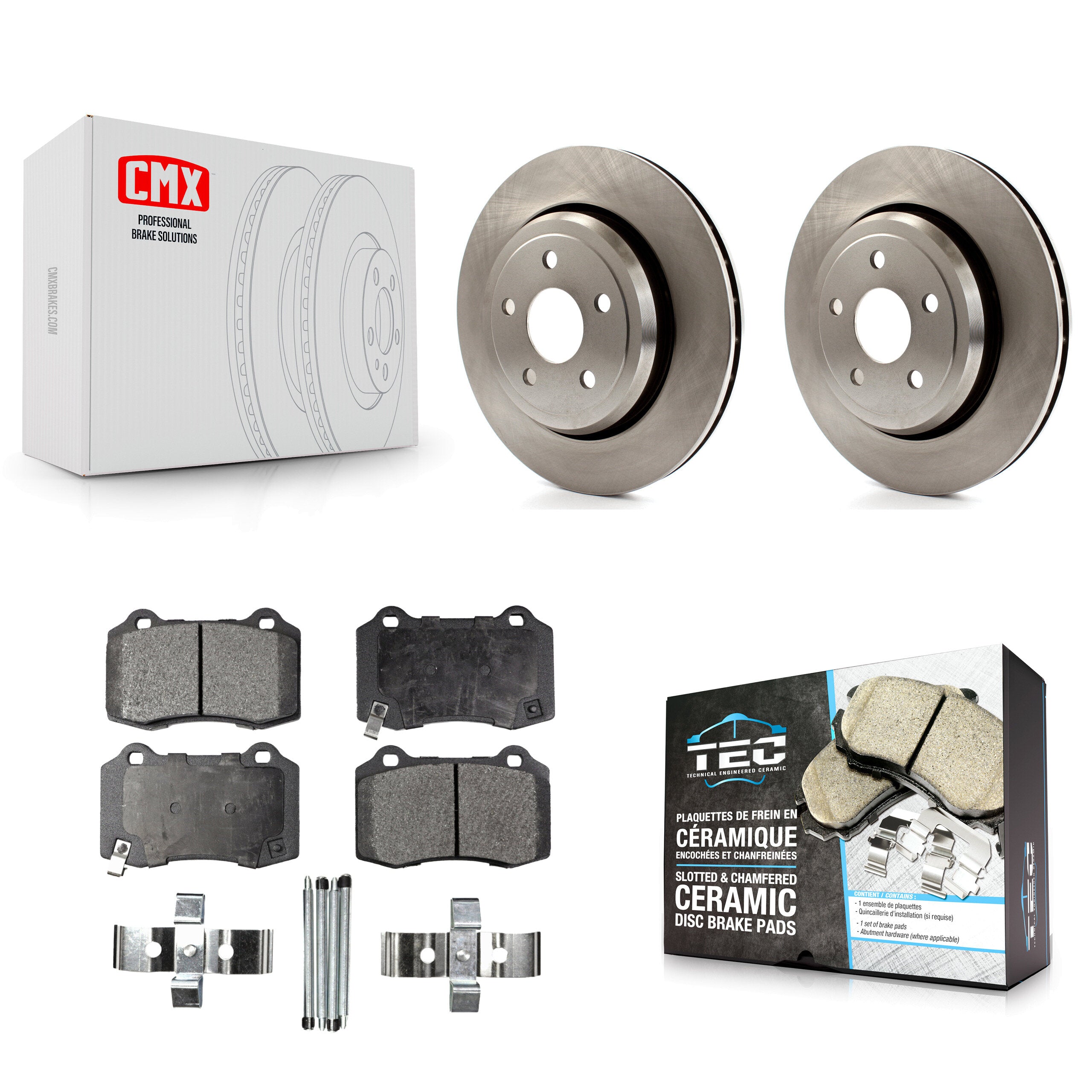 Transit Auto K8T-101800 Disc Brake Kit for 2012-2022 Dodge Durango, Jeep Grand Cherokee - Rear product image