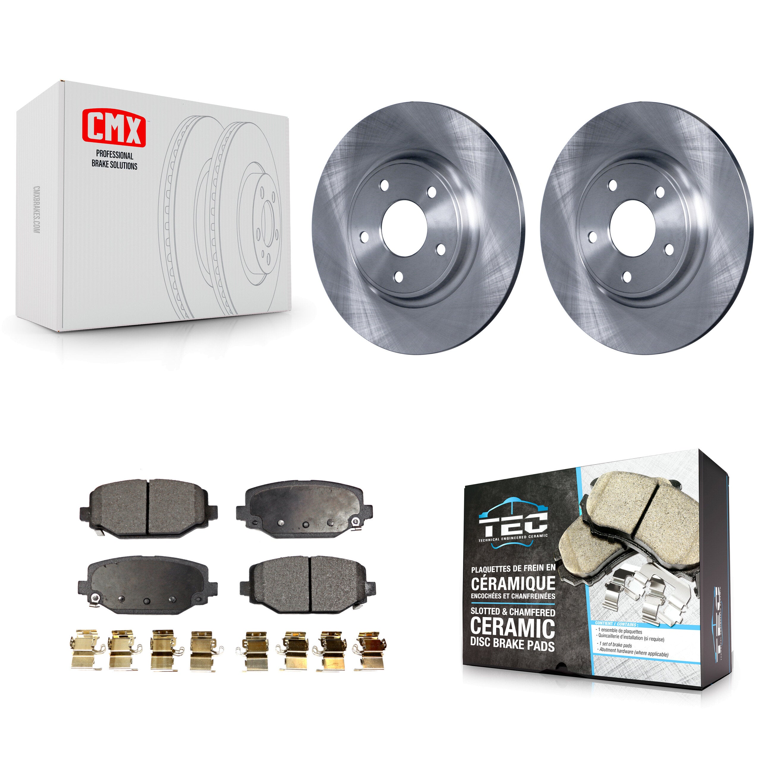 Transit Auto K8T-101801 Disc Brake Kit for 2012-2020 Dodge Grand Caravan, Dodge Journey, Chrysler Town & Country & more - Rear product image