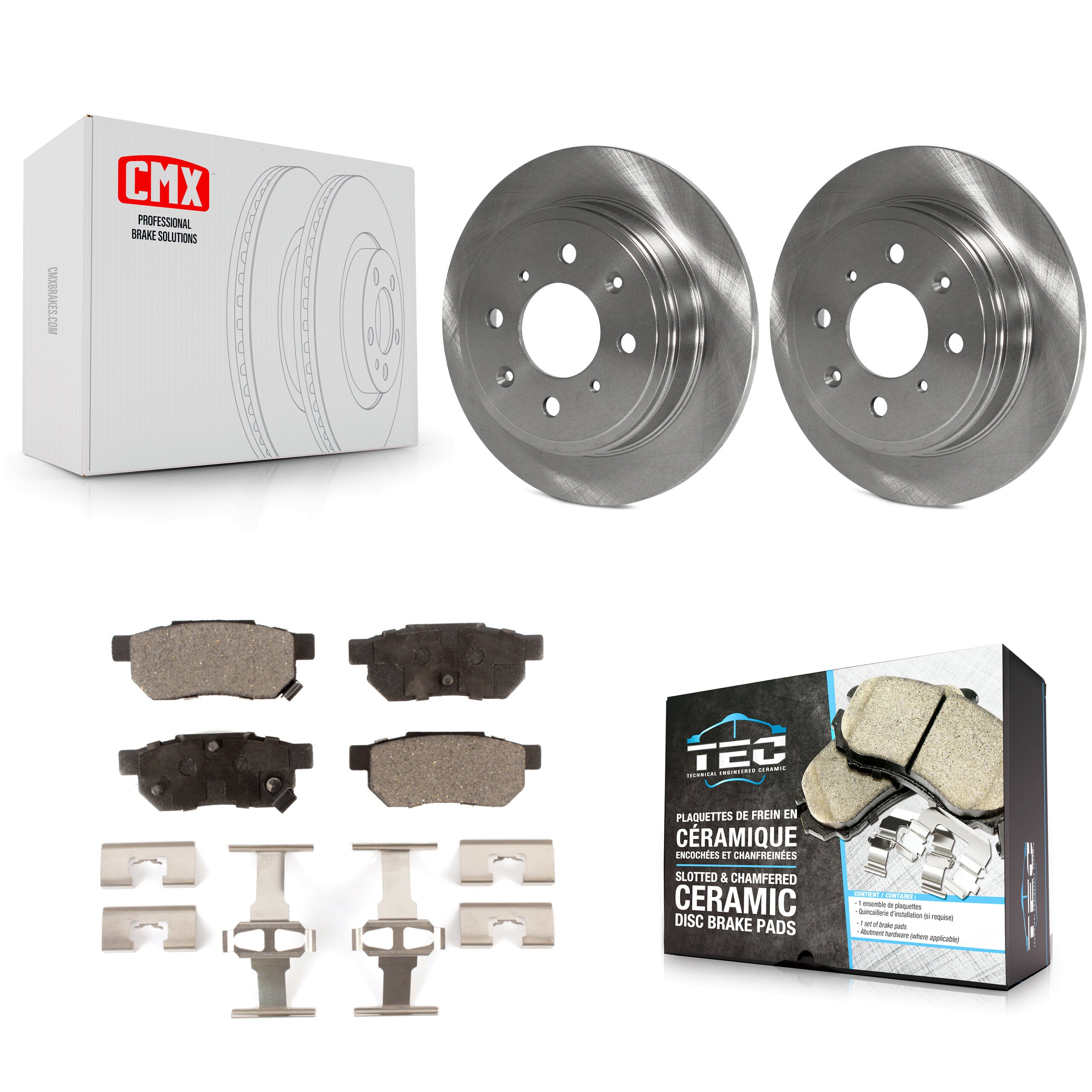 Transit Auto K8T-101809 Disc Brake Kit for 1988-2001 Acura Integra, Honda Civic, Acura EL & more - Rear product image