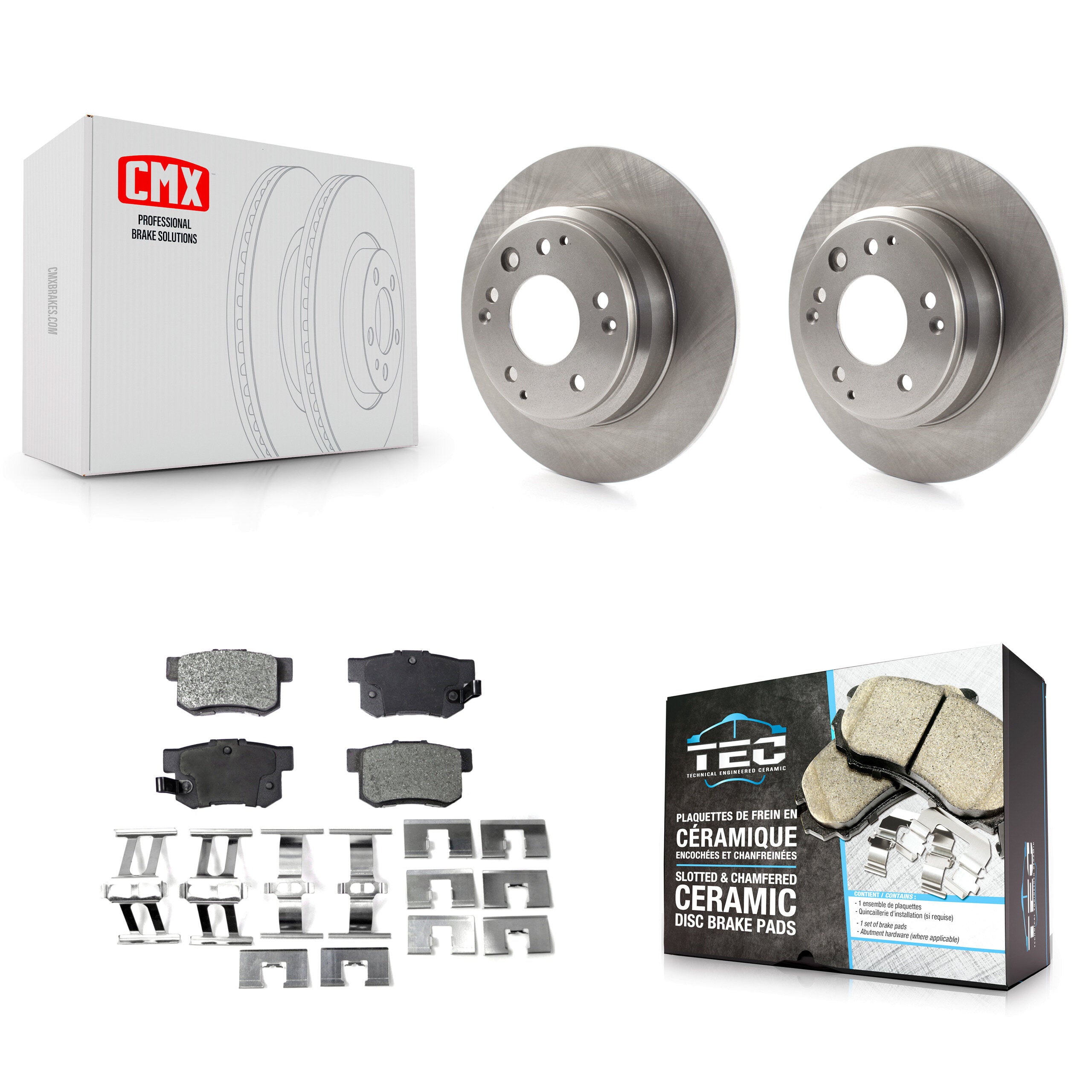 Transit Auto K8T-101813 Disc Brake Kit for 1991-1999 Acura RL, Isuzu Oasis, Honda Odyssey & more - Rear product image