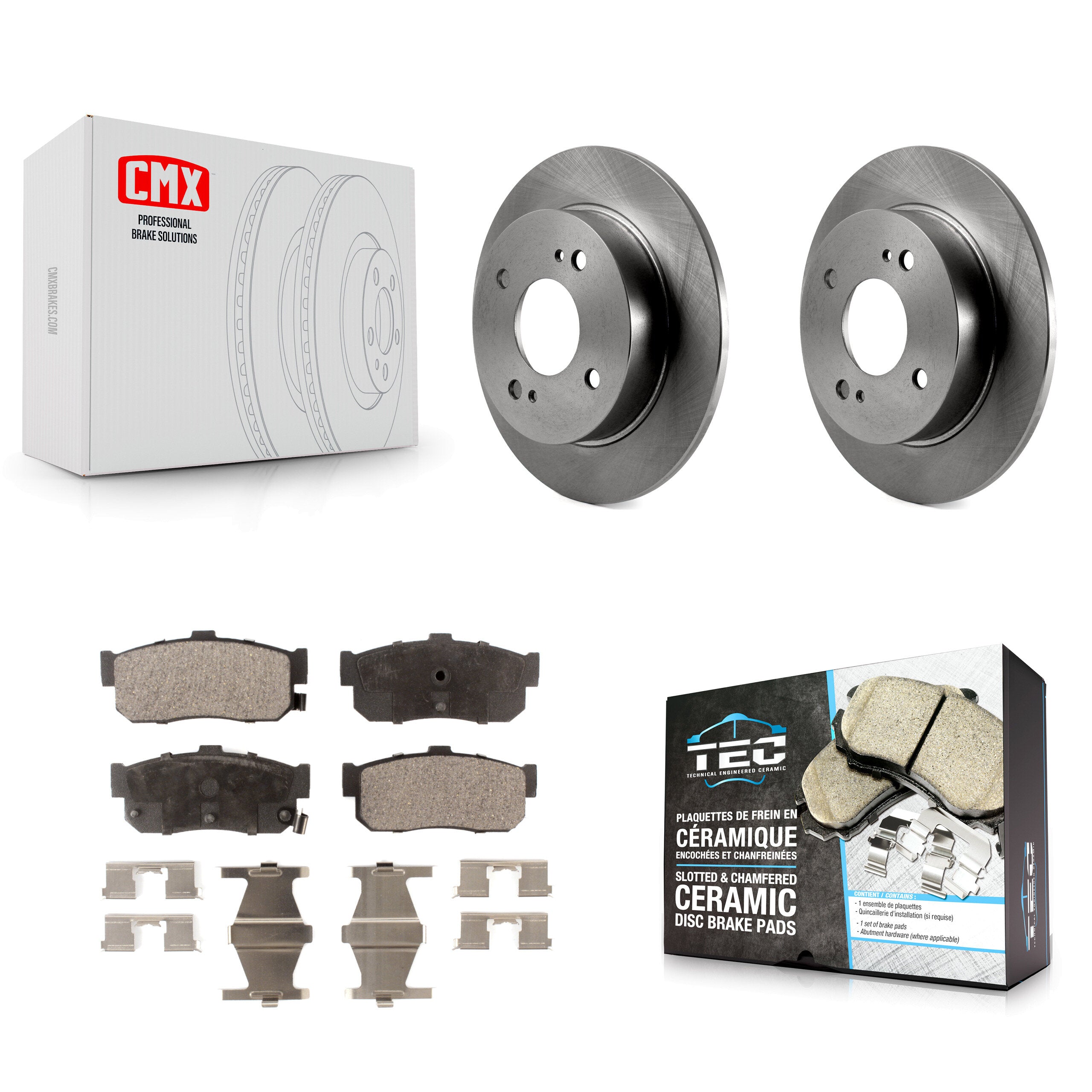 Transit Auto K8T-101820 Disc Brake Kit for 1991-2001 INFINITI G20, Nissan Sentra, Nissan Altima - Rear product image