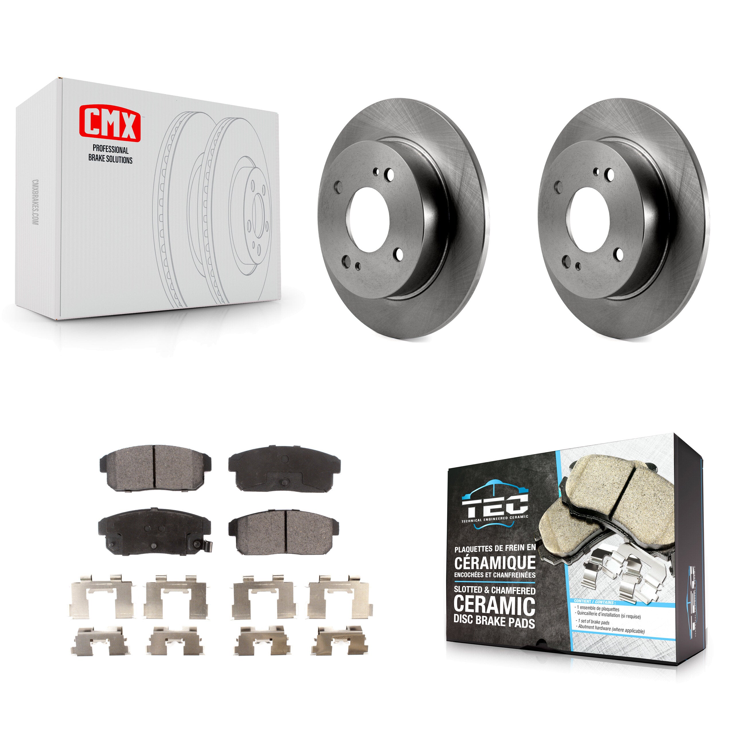 Transit Auto K8T-101821 Disc Brake Kit for 2001-2006 Nissan Sentra, INFINITI G20 - Rear product image