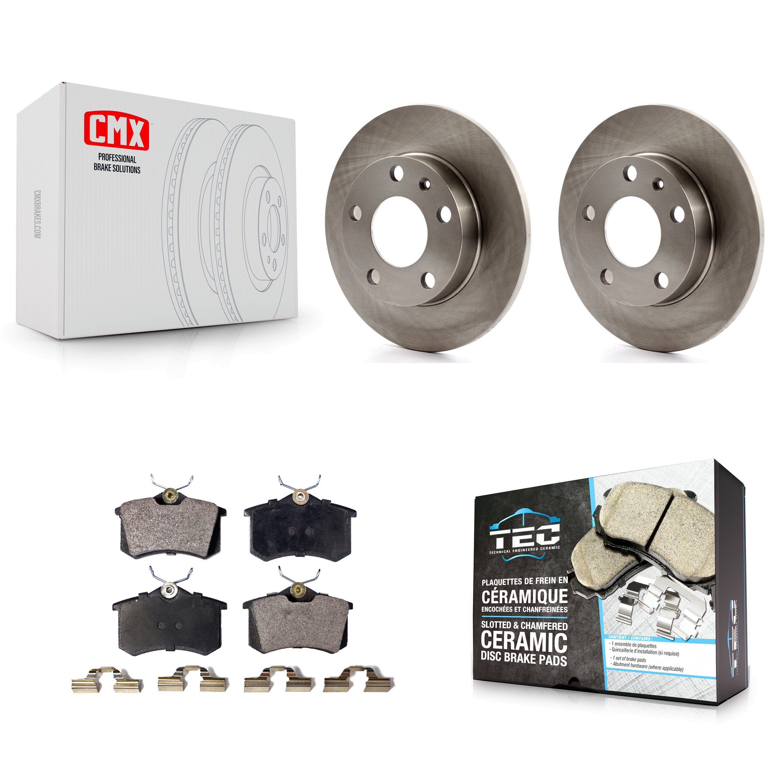Transit Auto K8T-101825 Disc Brake Kit for 2002-2004 Audi A4, Audi A4 Quattro - Rear product image