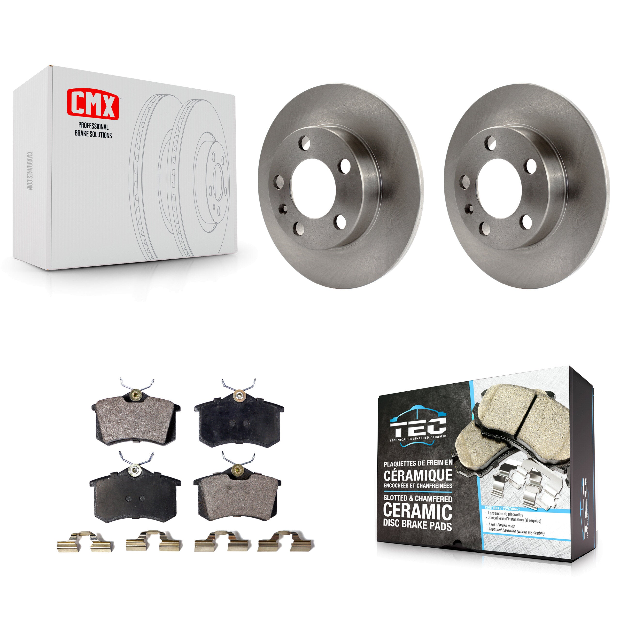 Transit Auto K8T-101842 Disc Brake Kit for 1998-2010 Volkswagen Golf City, Volkswagen Jetta City, Volkswagen Jetta & more - Rear product image