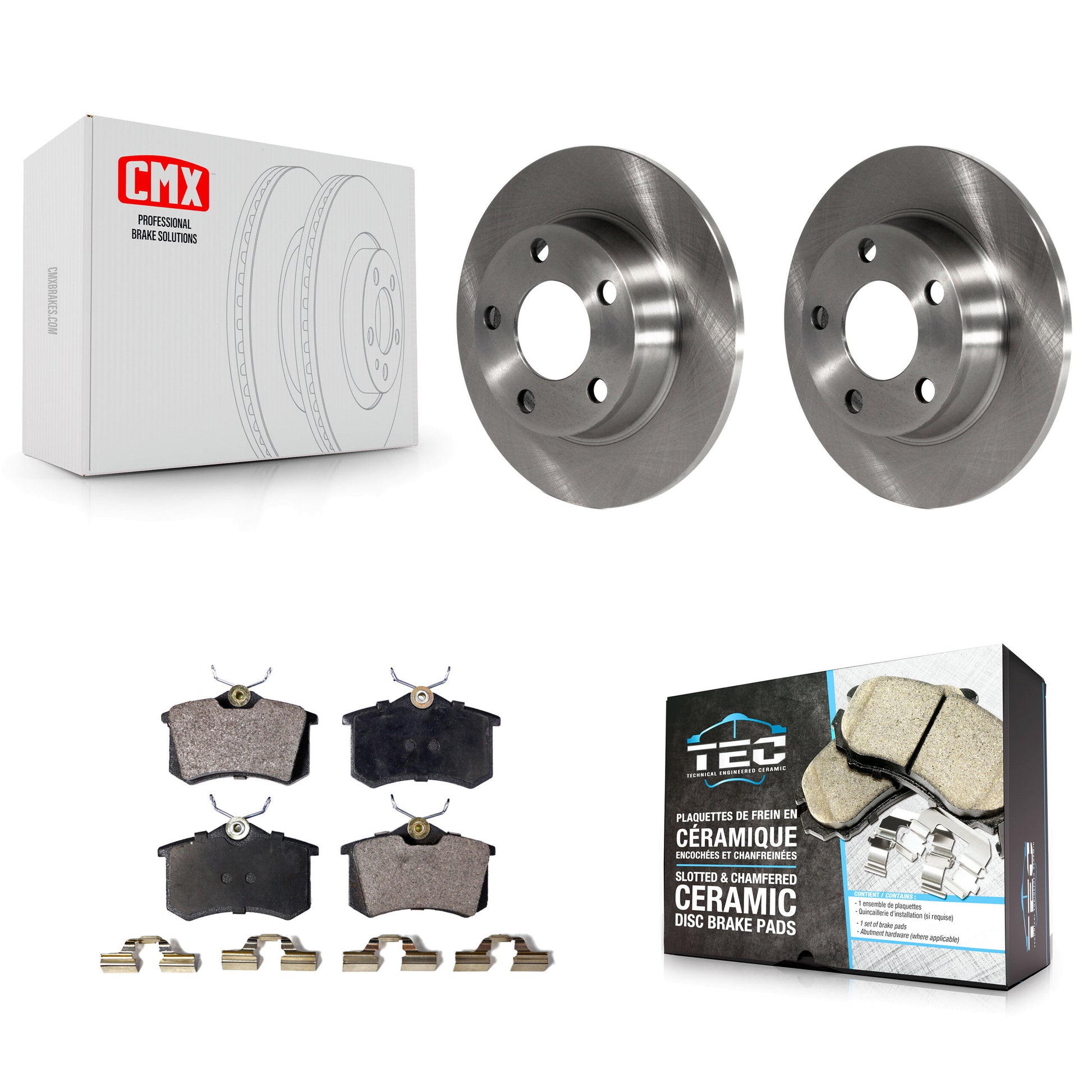 Transit Auto K8T-101862 Disc Brake Kit for 2000-2005 Audi Allroad Quattro, Audi A6 Quattro - Rear product image