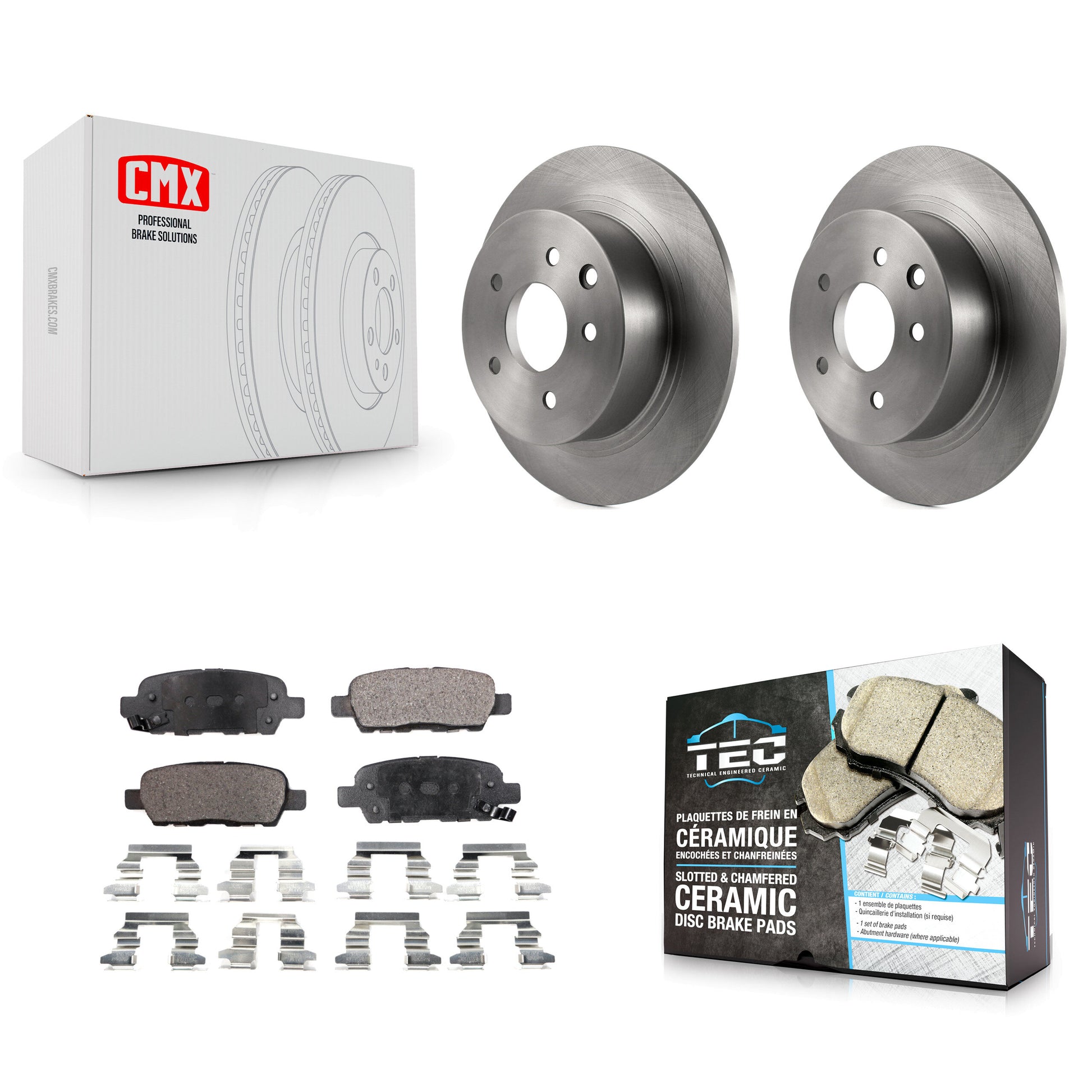 Transit Auto K8T-101868 Disc Brake Kit for 2002-2023 Nissan Altima, Nissan Juke, Nissan Sentra & more - Rear product image
