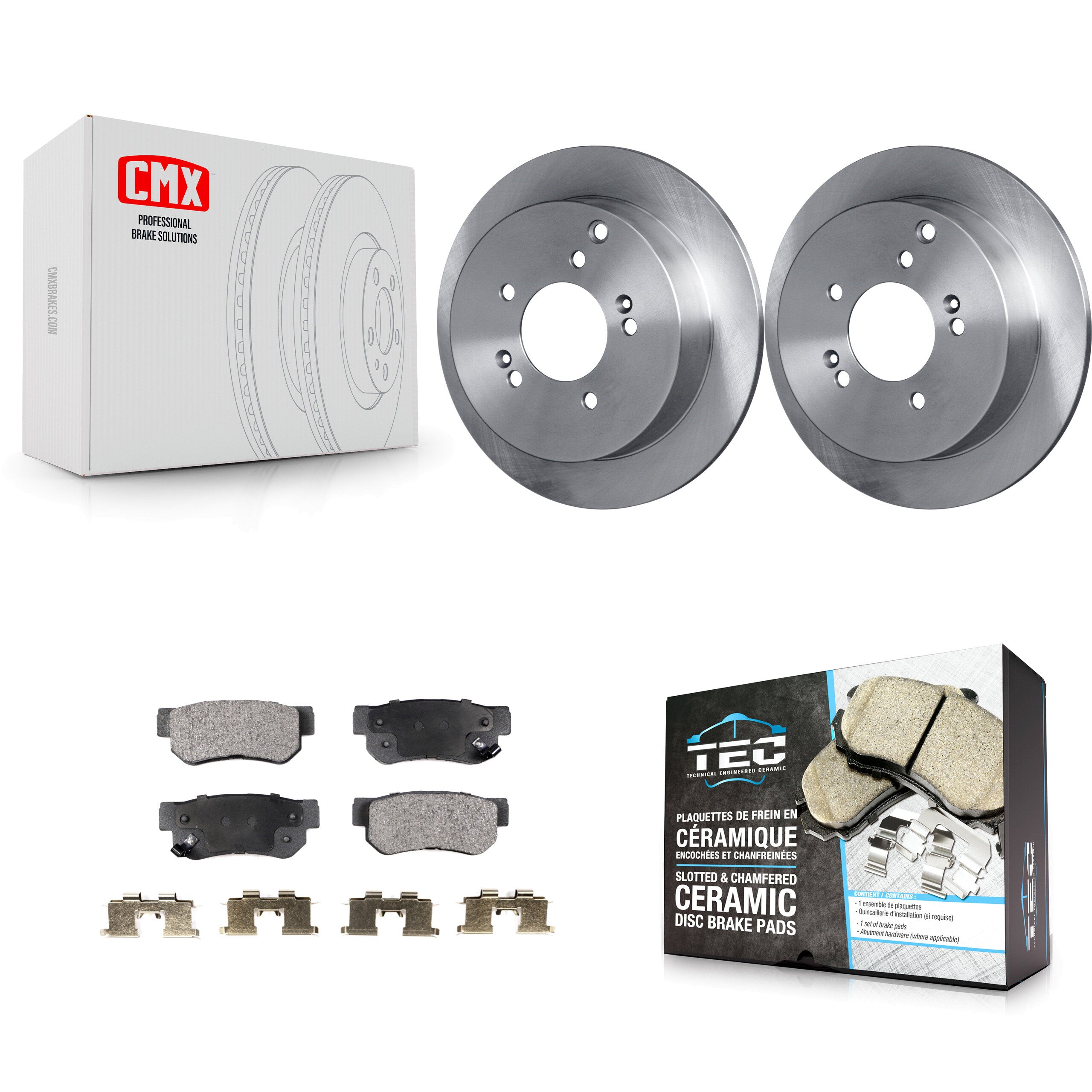 Transit Auto K8T-101874 Disc Brake Kit for 2001-2010 Hyundai Tucson, Kia Sportage, Hyundai Santa Fe - Rear product image