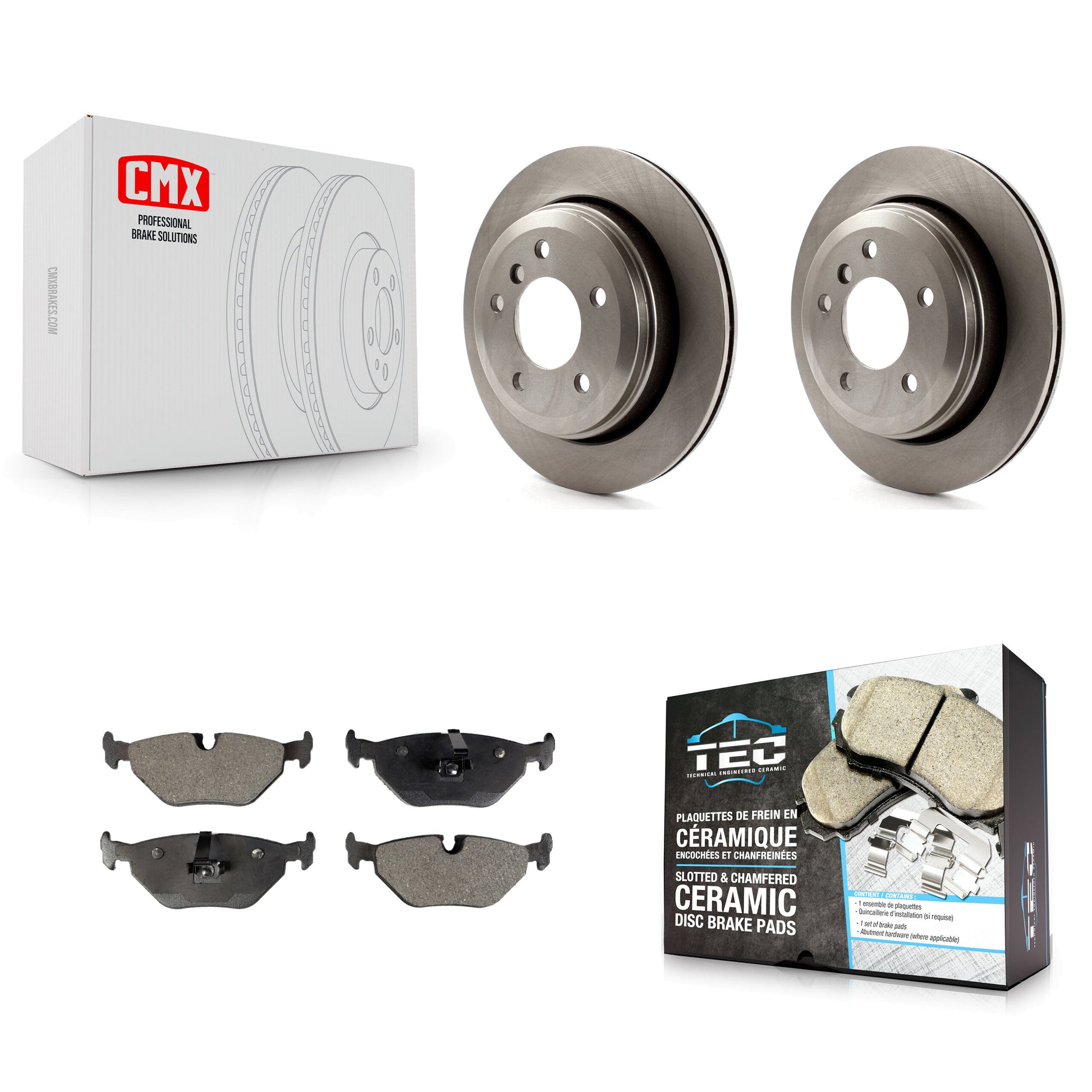 Transit Auto K8T-101878 Disc Brake Kit for 2001-2005 BMW 325xi - Rear product image