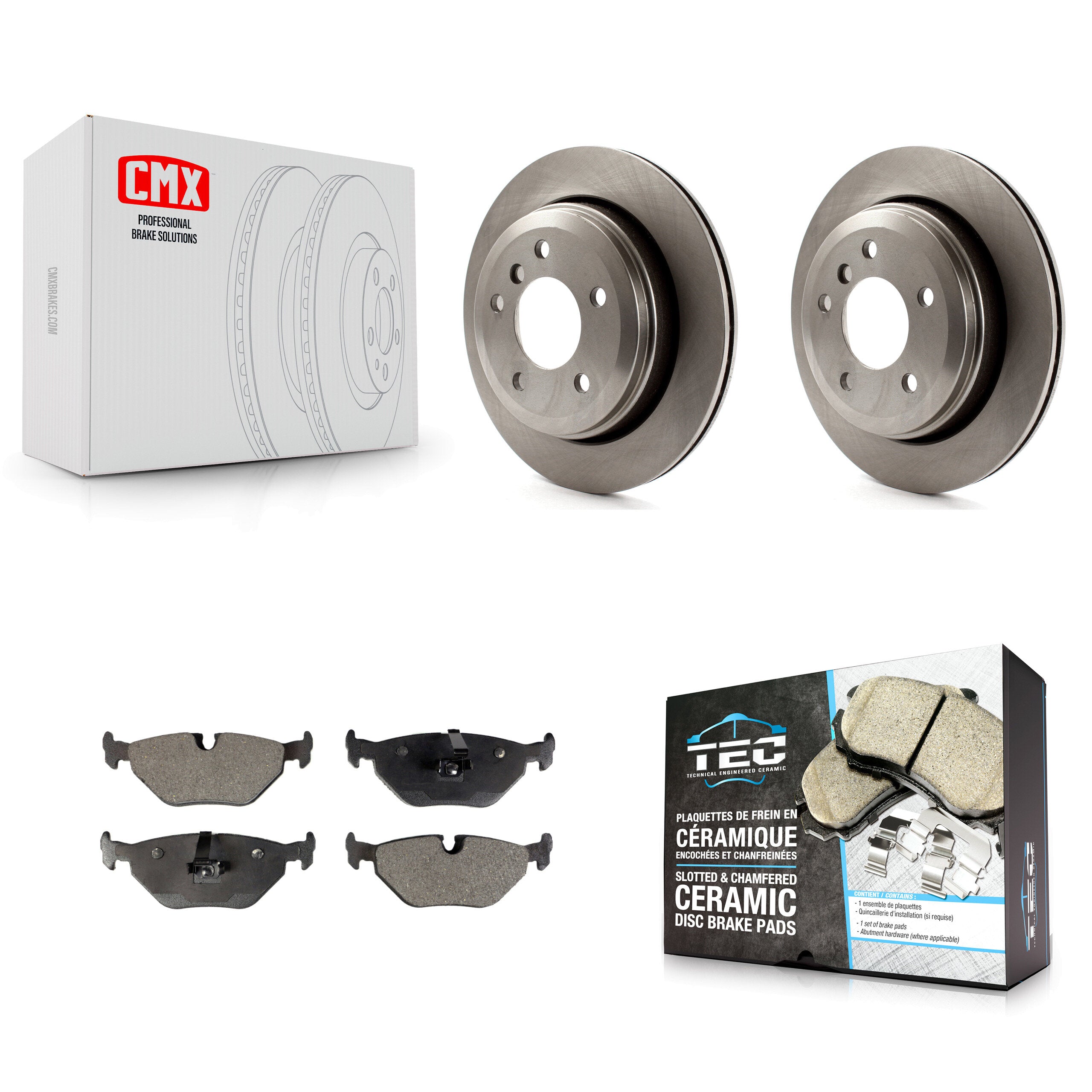 Transit Auto K8T-101878 Disc Brake Kit for 2001-2005 BMW 325xi - Rear product image