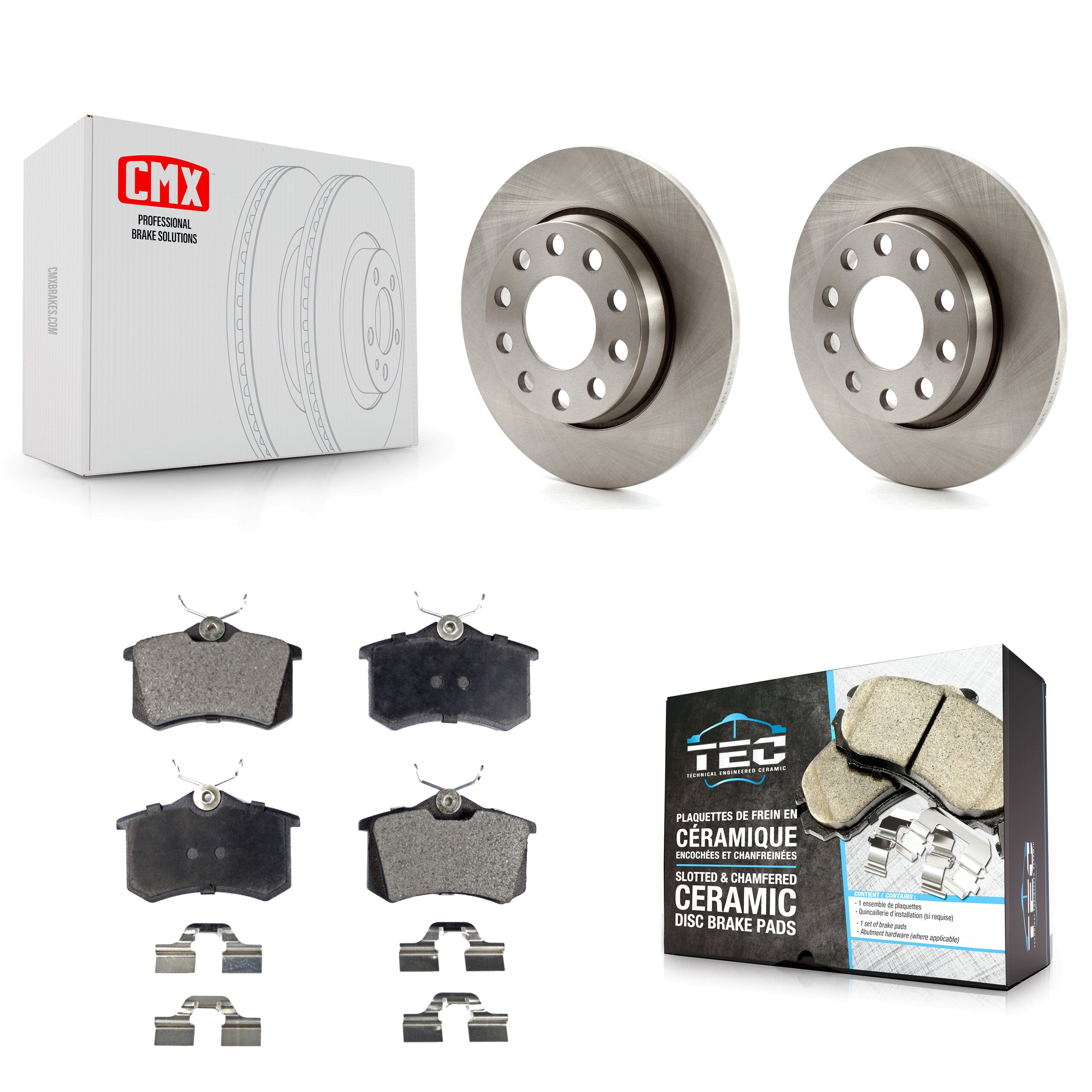 Transit Auto K8T-101879 Disc Brake Kit for 2002-2006 Audi A4, Audi A4 Quattro - Rear product image
