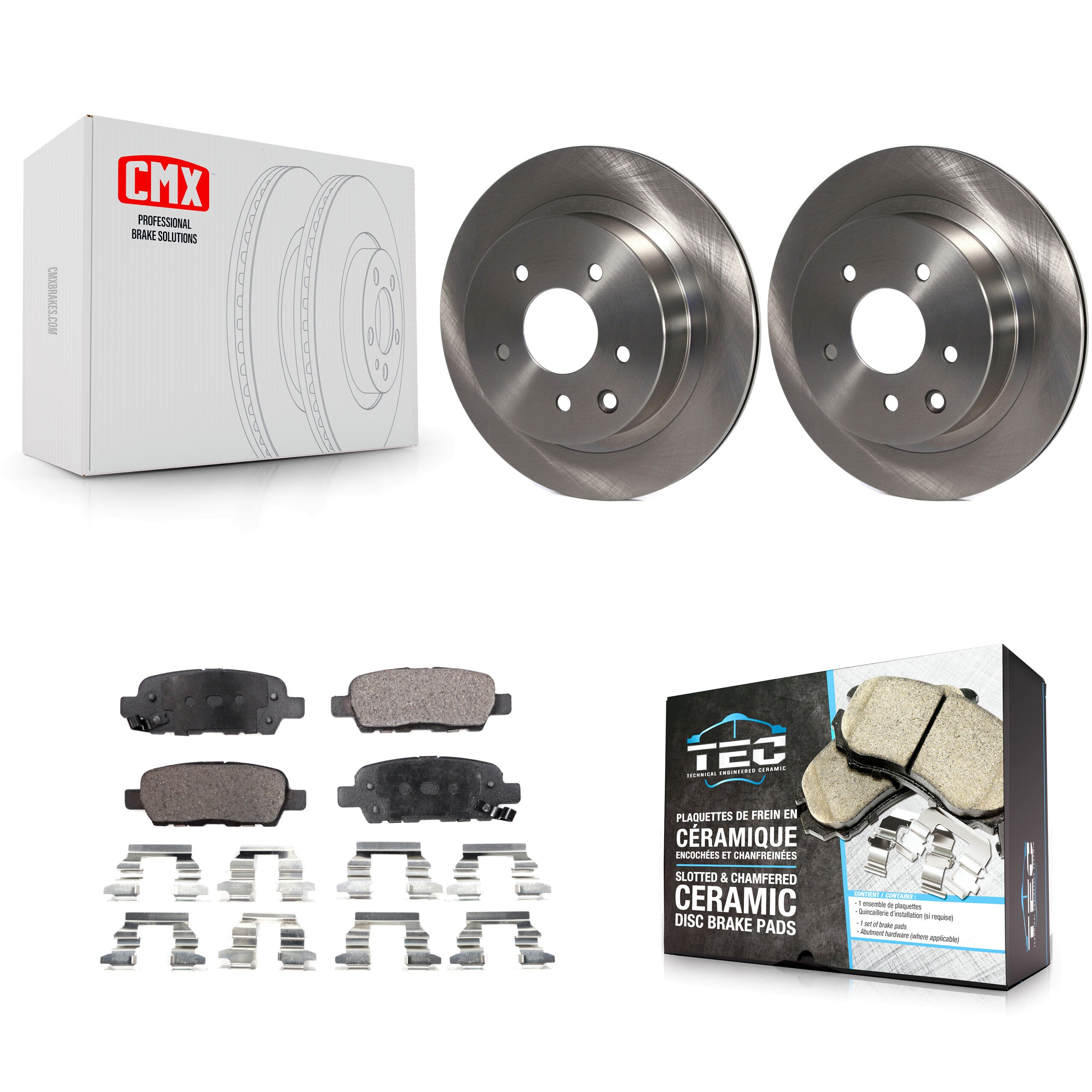 Transit Auto K8T-101881 Disc Brake Kit for 2003-2023 Nissan LEAF, Nissan Rogue Sport, Nissan Rogue & more - Rear product image