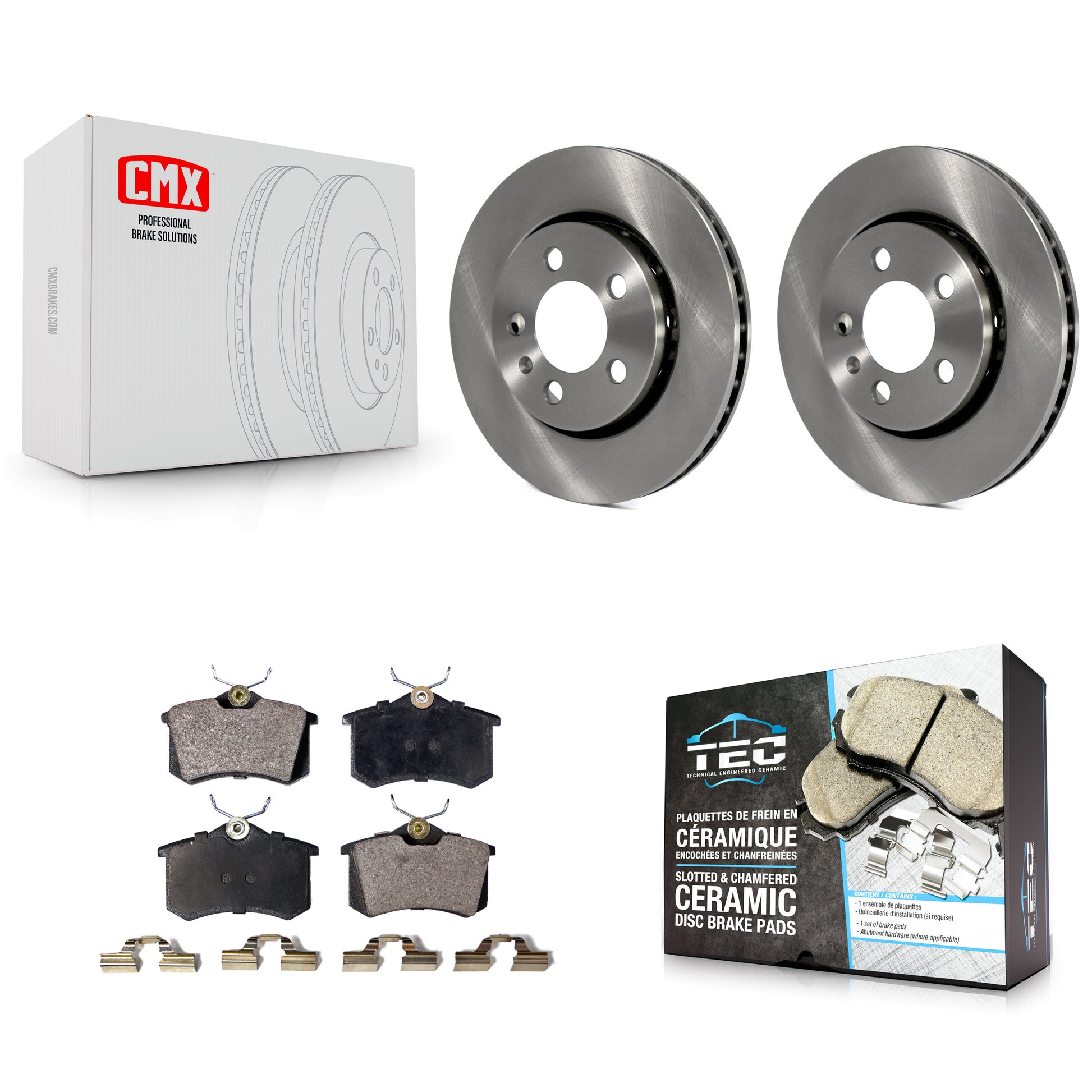 Transit Auto K8T-101887 Disc Brake Kit for 2000-2006 Volkswagen Jetta, Volkswagen R32, Volkswagen Golf & more - Rear product image