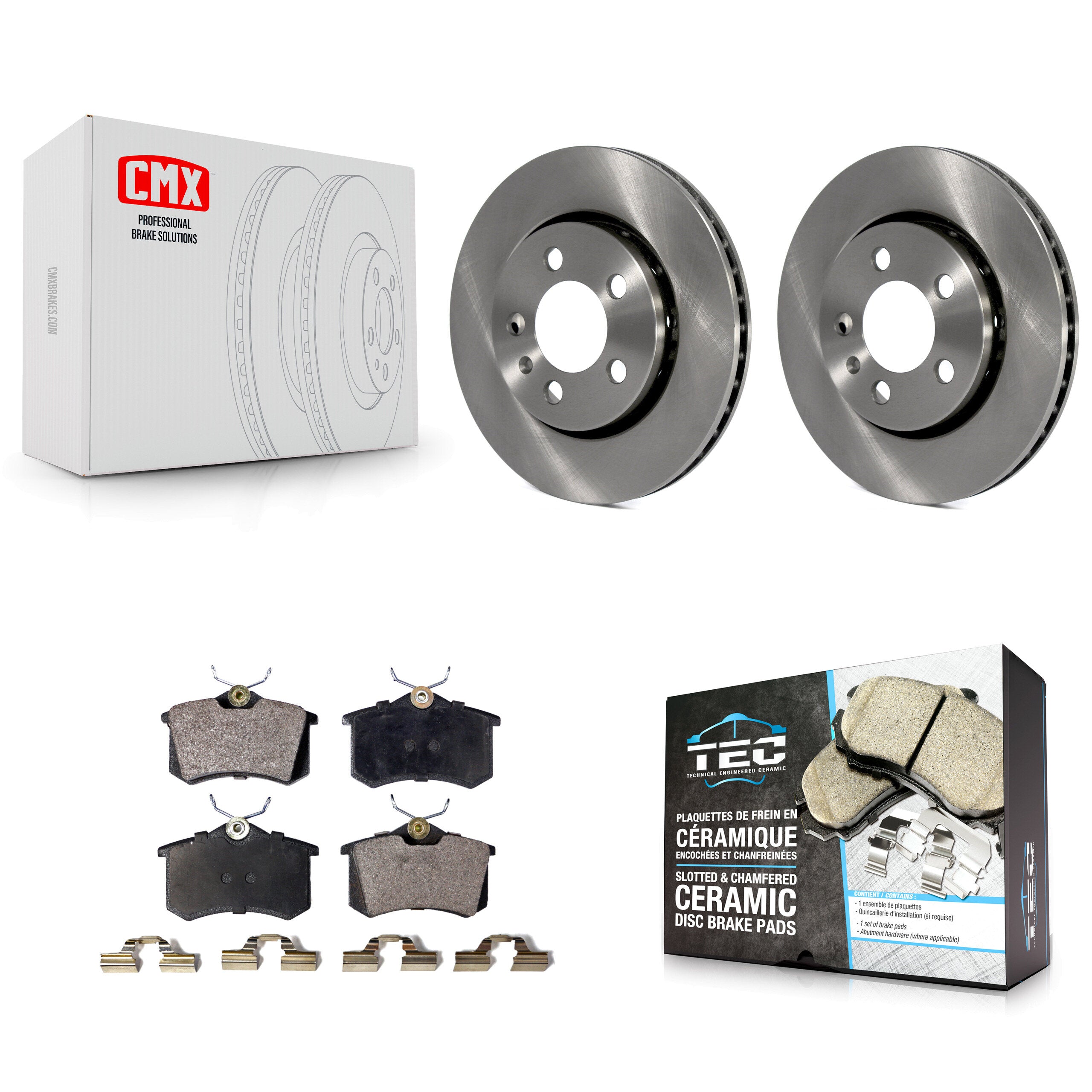 Transit Auto K8T-101887 Disc Brake Kit for 2000-2006 Volkswagen Jetta, Volkswagen R32, Volkswagen Golf & more - Rear product image