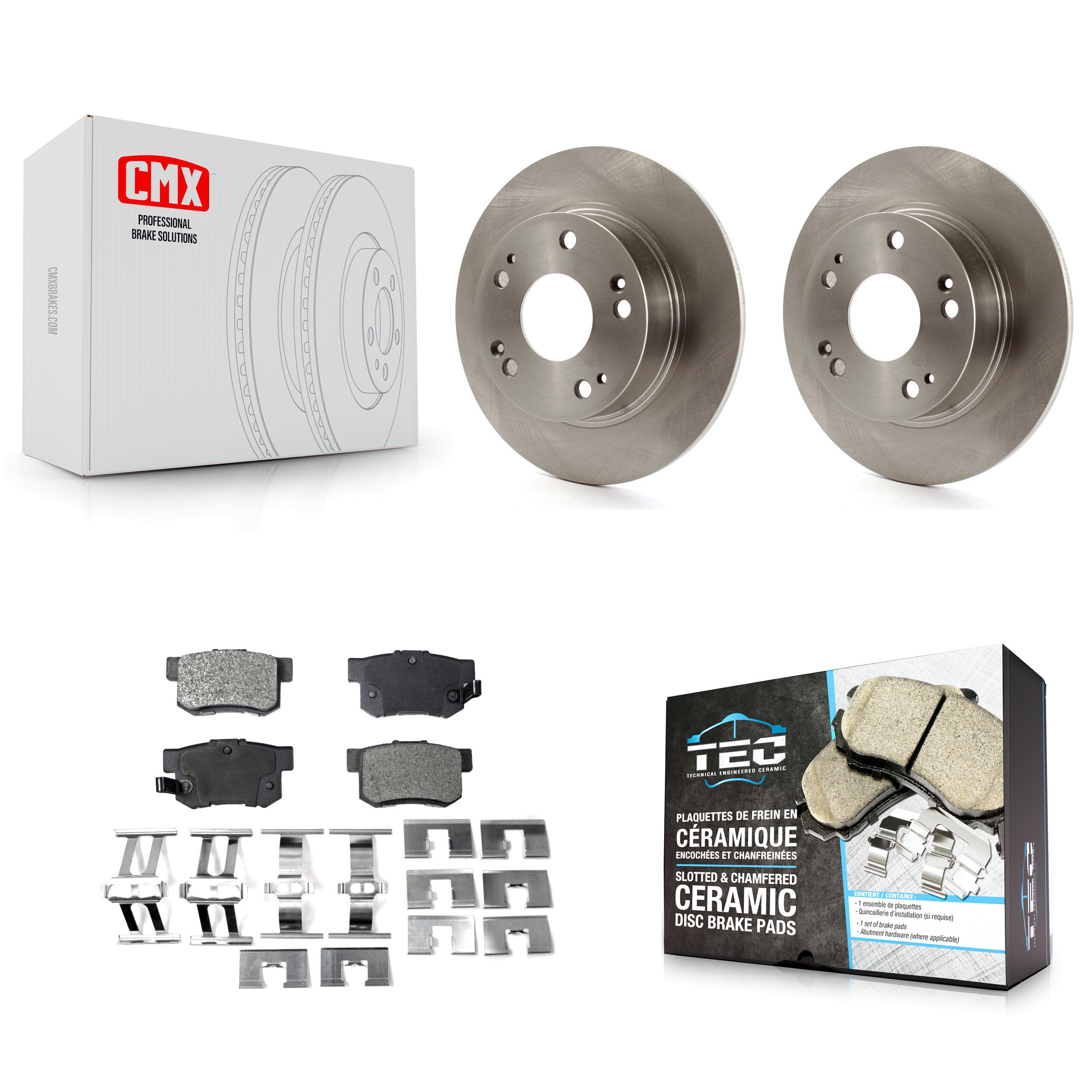 Transit Auto K8T-101888 Disc Brake Kit for 2003-2008 Honda Accord, Acura TSX - Rear product image
