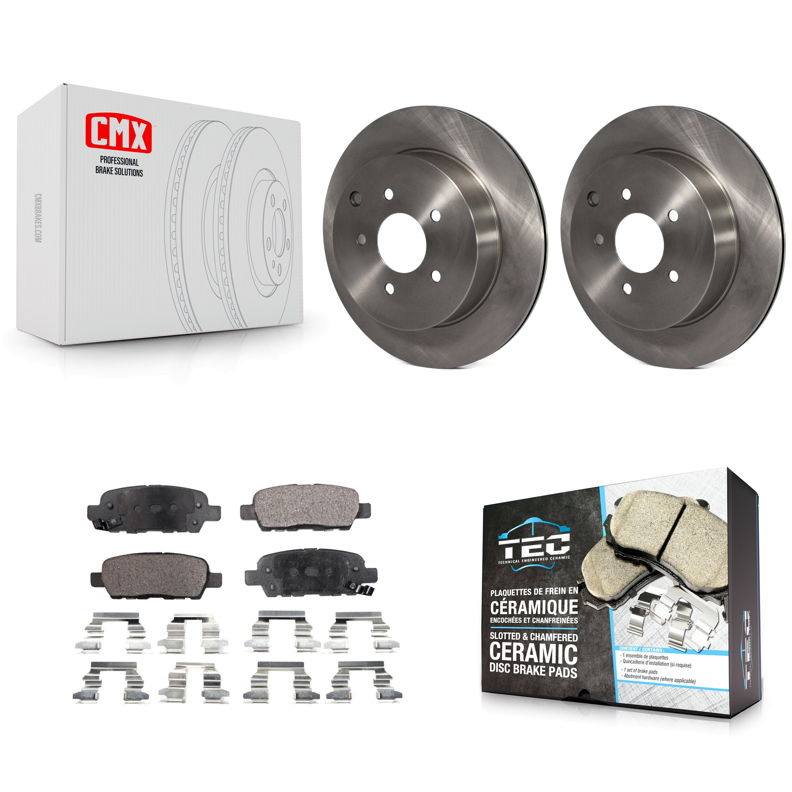 Transit Auto K8T-101891 Disc Brake Kit for 2003-2024 INFINITI Q60, INFINITI Q70L, INFINITI Q50 & more - Rear product image