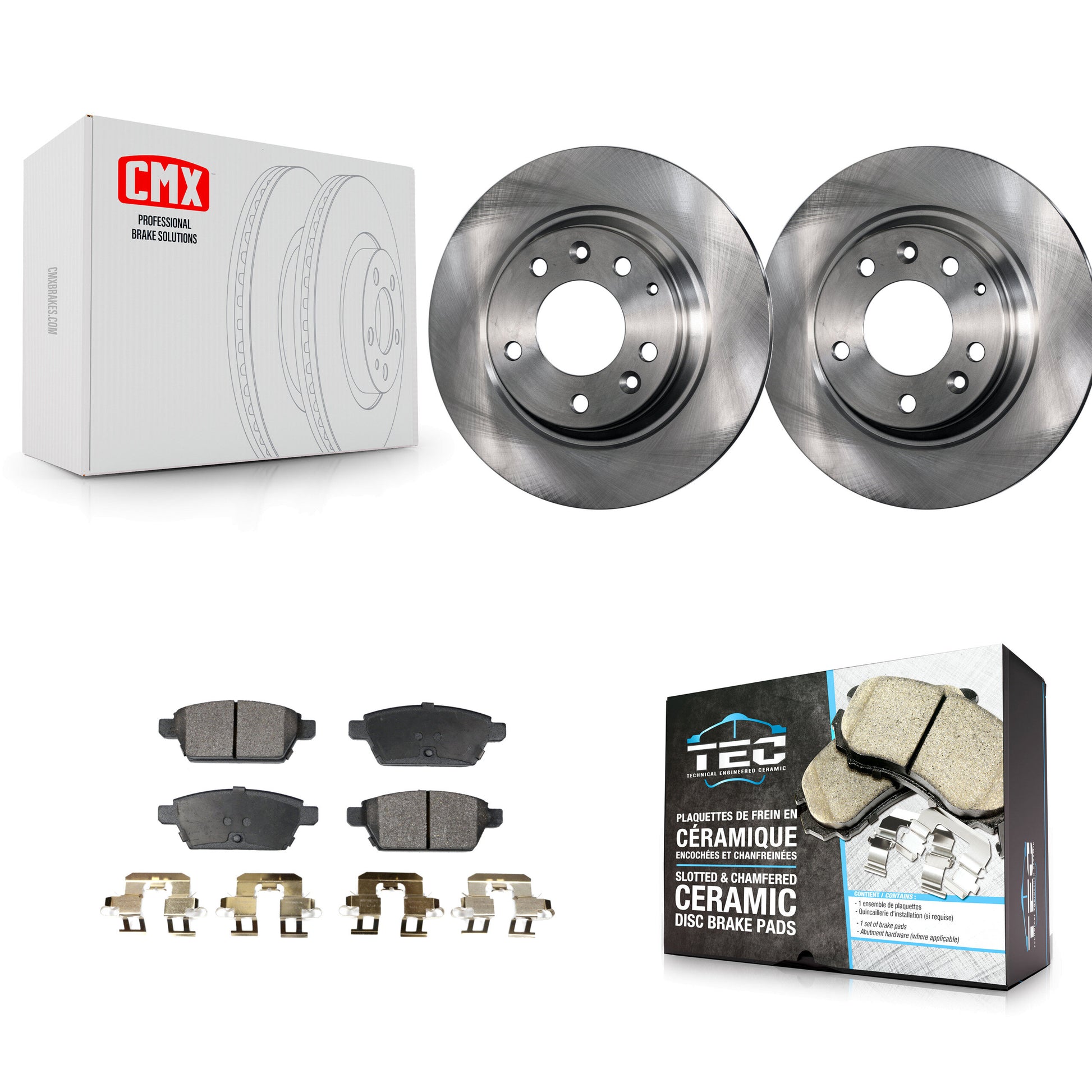 Transit Auto K8T-101894 Disc Brake Kit for 2006-2013 Mazda 6, Lincoln MKZ, Ford Fusion & more - Rear product image