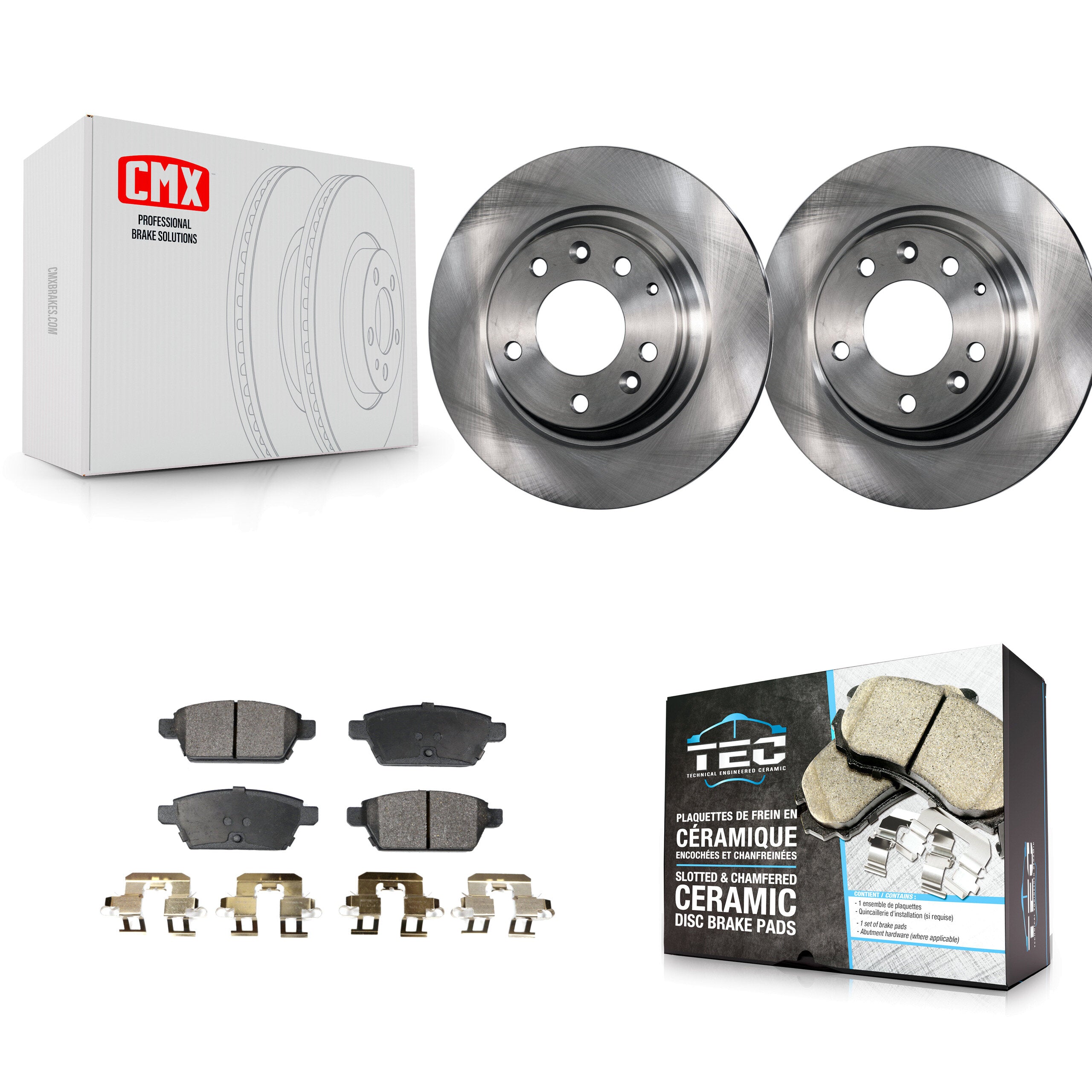 Transit Auto K8T-101894 Disc Brake Kit for 2006-2013 Mazda 6, Lincoln MKZ, Ford Fusion & more - Rear product image