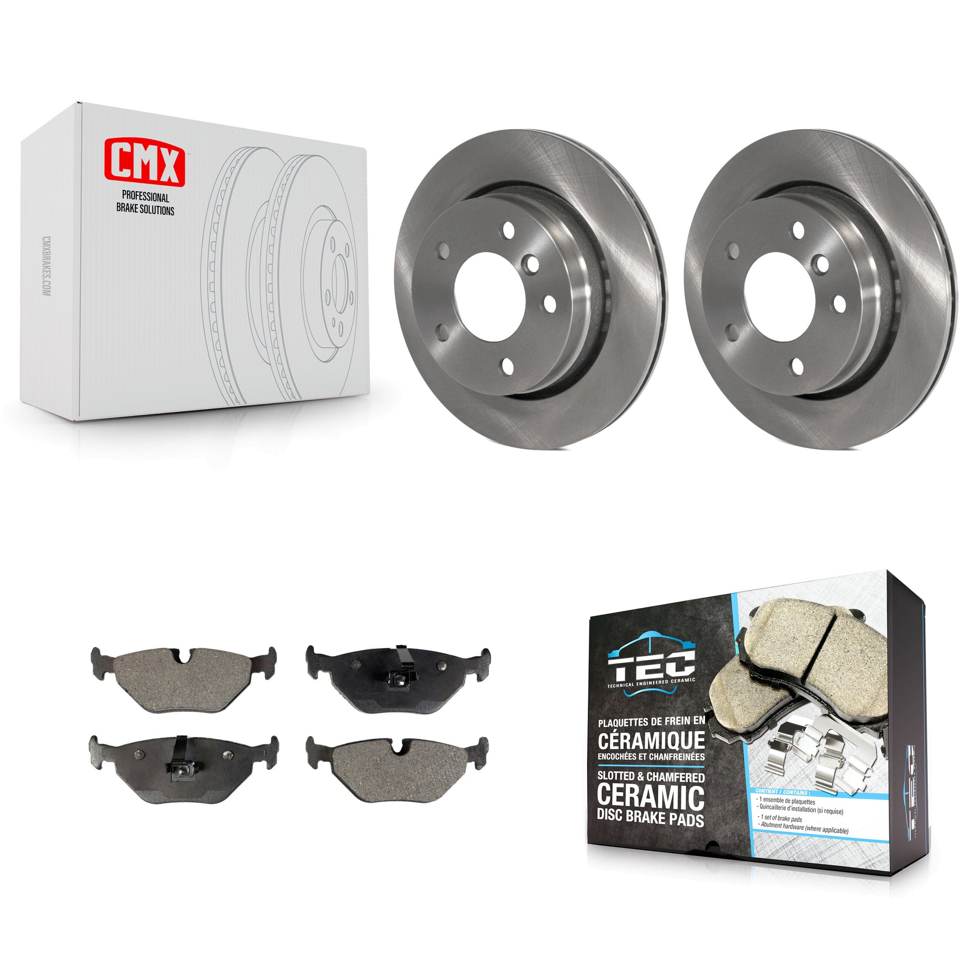 Transit Auto K8T-101898 Disc Brake Kit for 1998-2005 BMW 320i, BMW 323Ci, BMW 323i & more - Rear product image