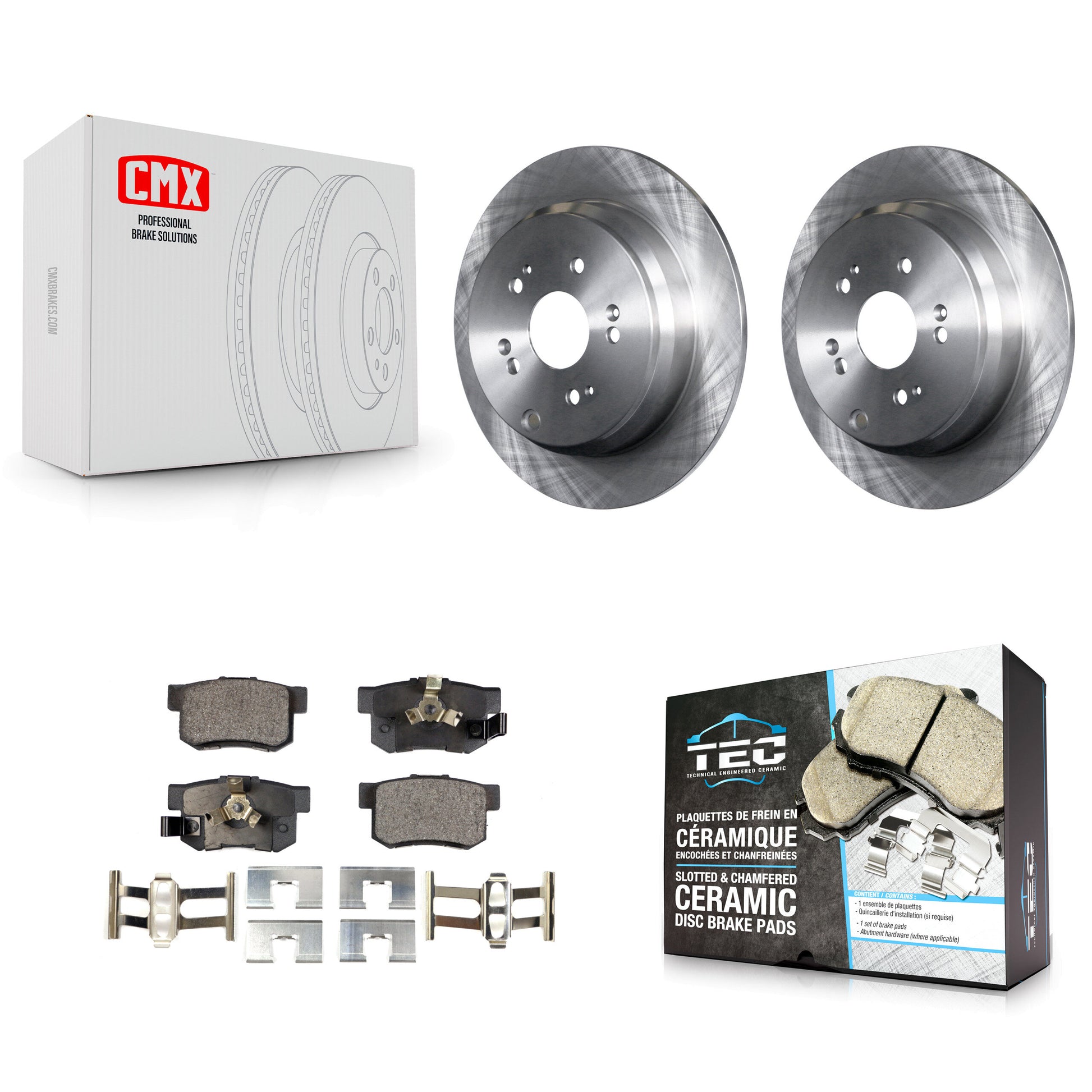 Transit Auto K8T-101916 Disc Brake Kit for 2005-2018 Acura RDX, Honda CR-V - Rear product image