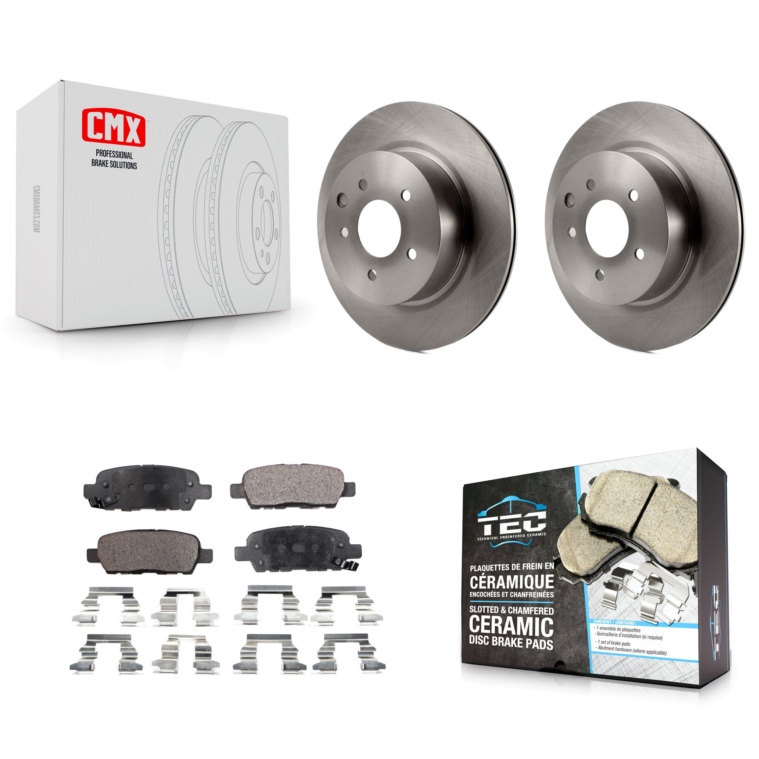 Transit Auto K8T-101925 Disc Brake Kit for 2005-2022 Nissan Maxima, INFINITI Q40, INFINITI QX50 & more - Rear product image