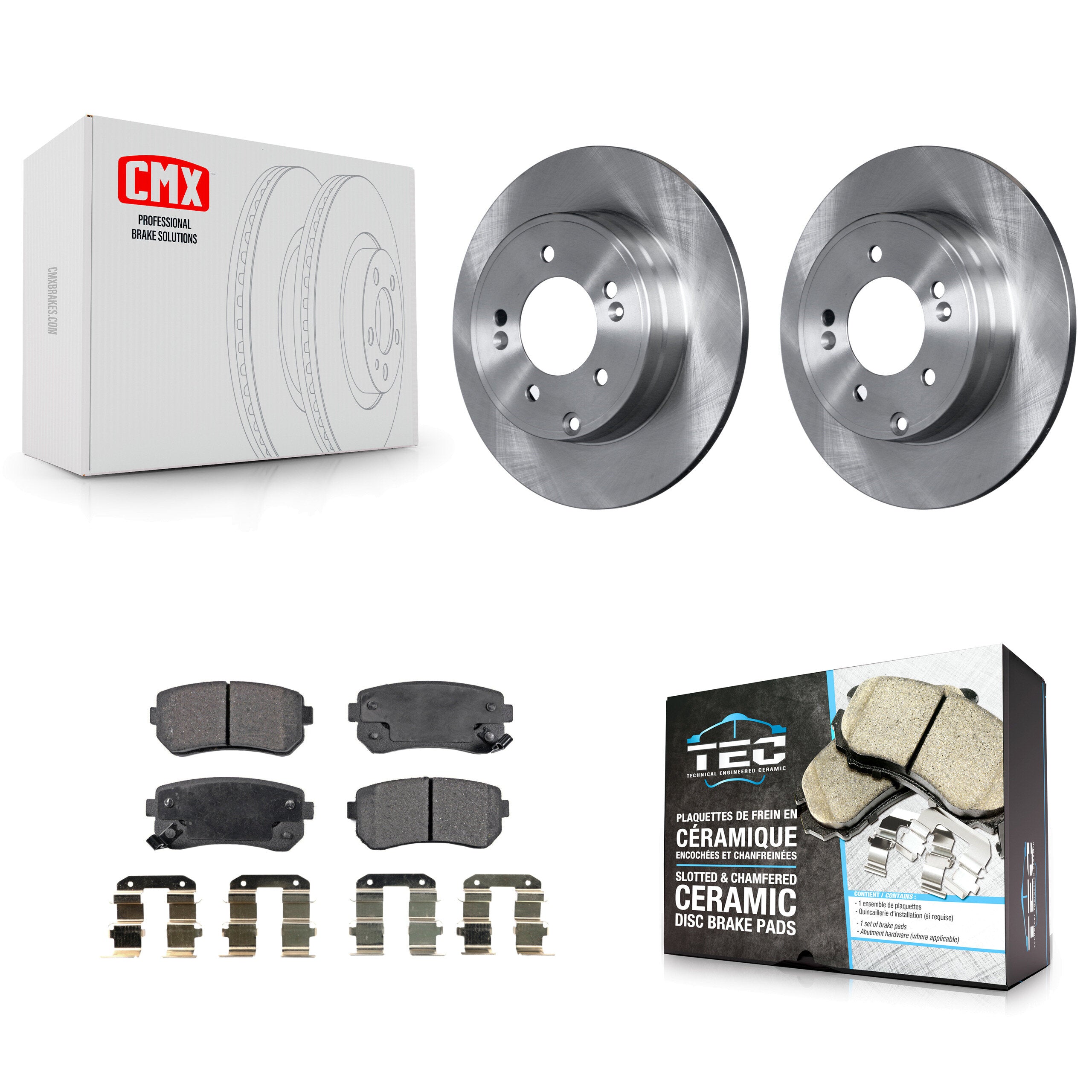 Transit Auto K8T-101947 Disc Brake Kit for 2014-2017 Hyundai Tucson, Hyundai Sonata, Kia Cadenza - Rear product image