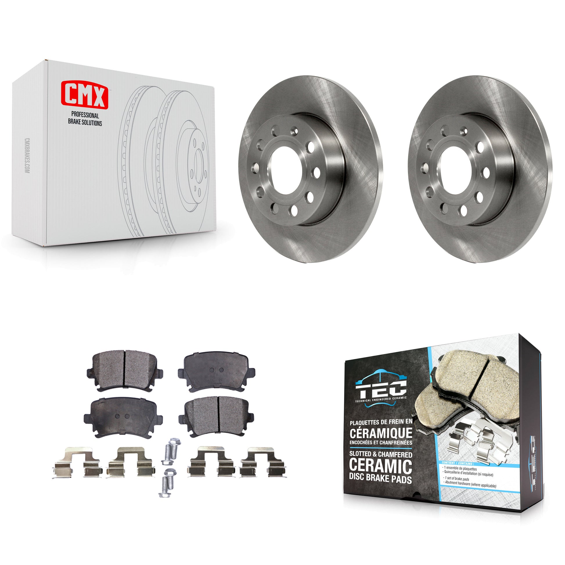 Transit Auto K8T-101950 Disc Brake Kit for 2005-2010 Audi A3, Audi A3 Quattro, Volkswagen Jetta & more - Rear product image