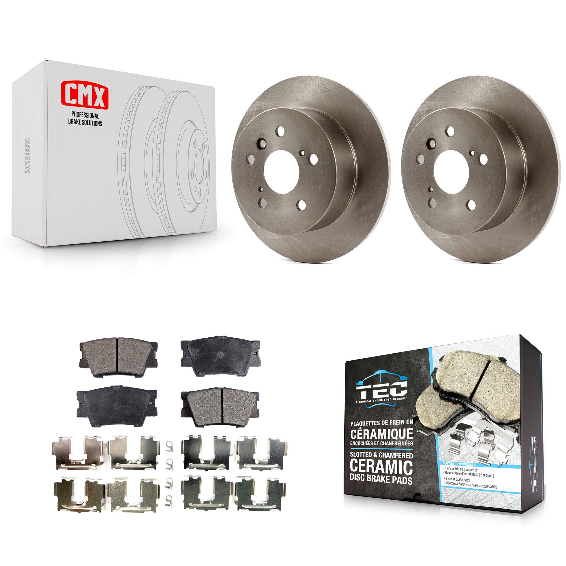 Transit Auto K8T-101959 Disc Brake Kit for 2007-2012 Toyota Avalon, Lexus ES350, Toyota Camry - Rear product image