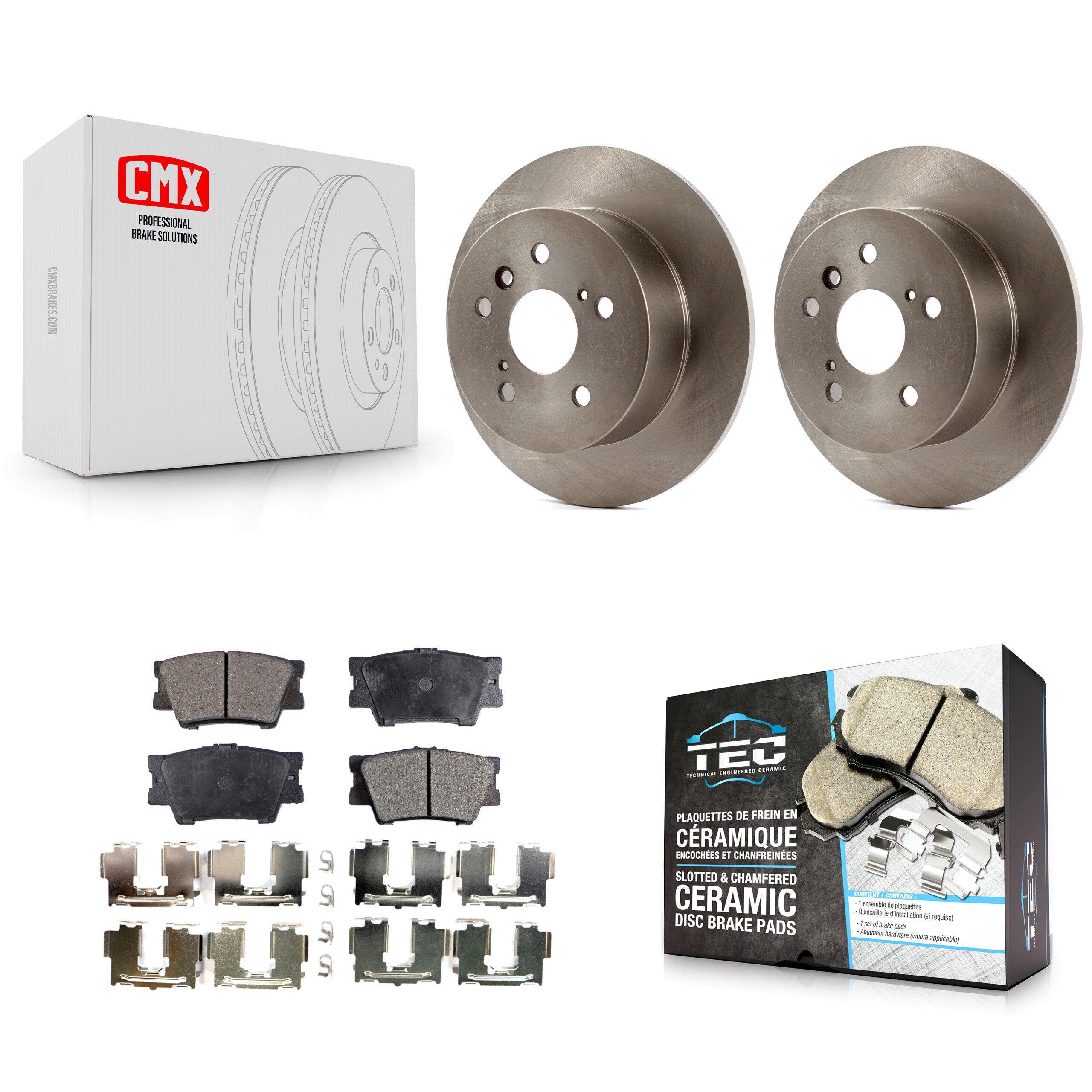Transit Auto K8T-101959 Disc Brake Kit for 2007-2012 Toyota Avalon, Lexus ES350, Toyota Camry - Rear product image