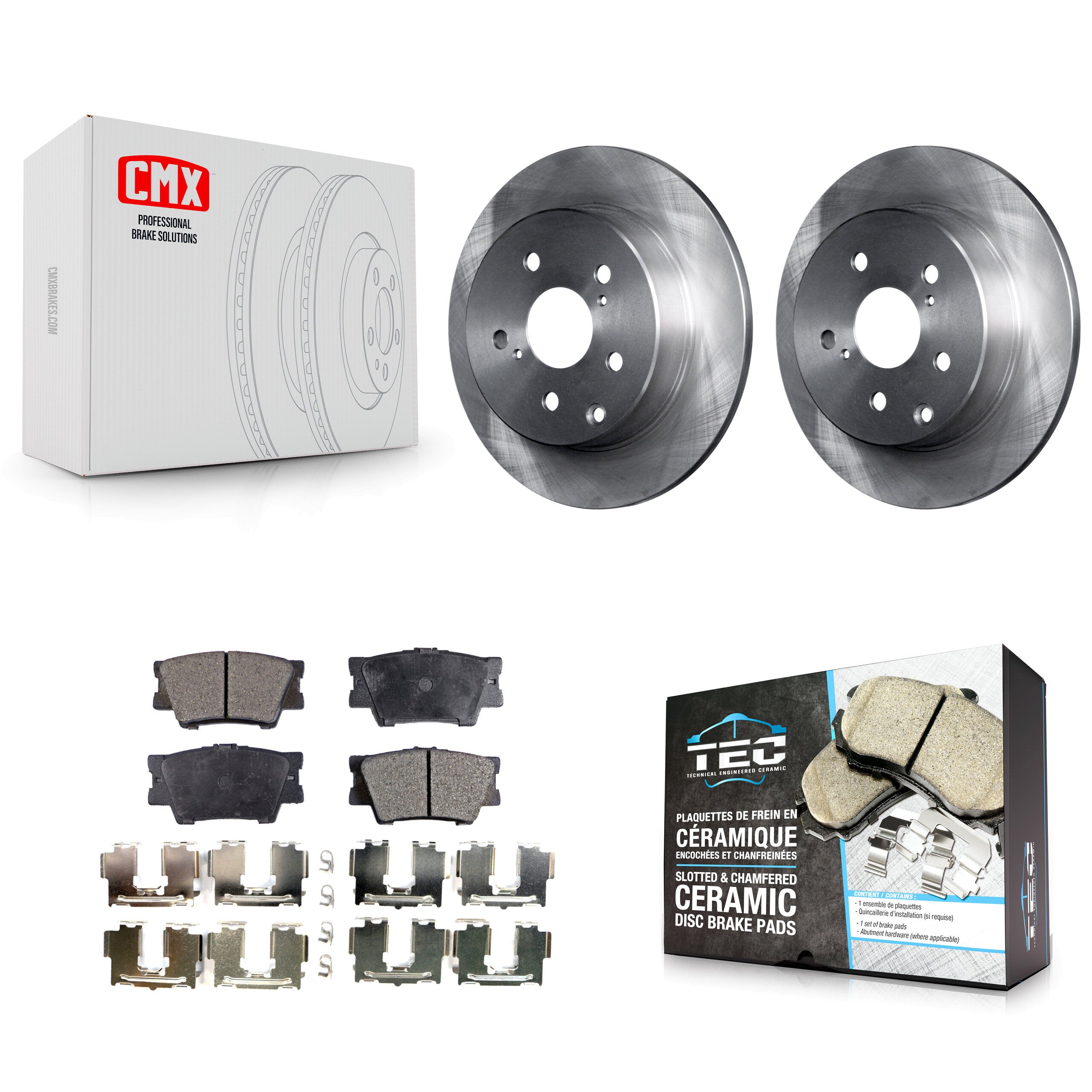 Transit Auto K8T-101965 Disc Brake Kit for 2006-2018 Lexus HS250h, Toyota RAV4 - Rear product image