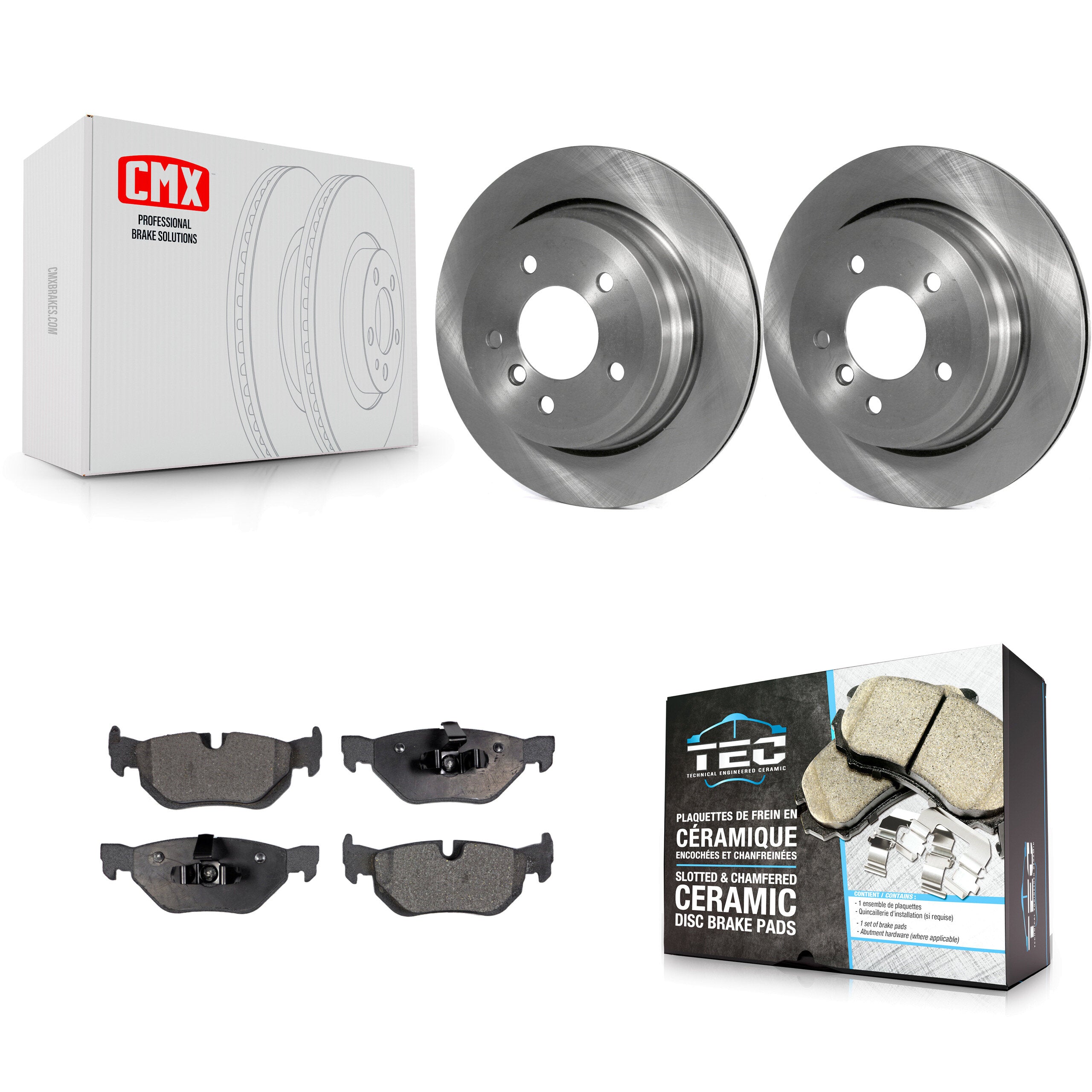 Transit Auto K8T-101973 Disc Brake Kit for 2006-2015 BMW X1, BMW 328i, BMW 328i xDrive & more - Rear product image