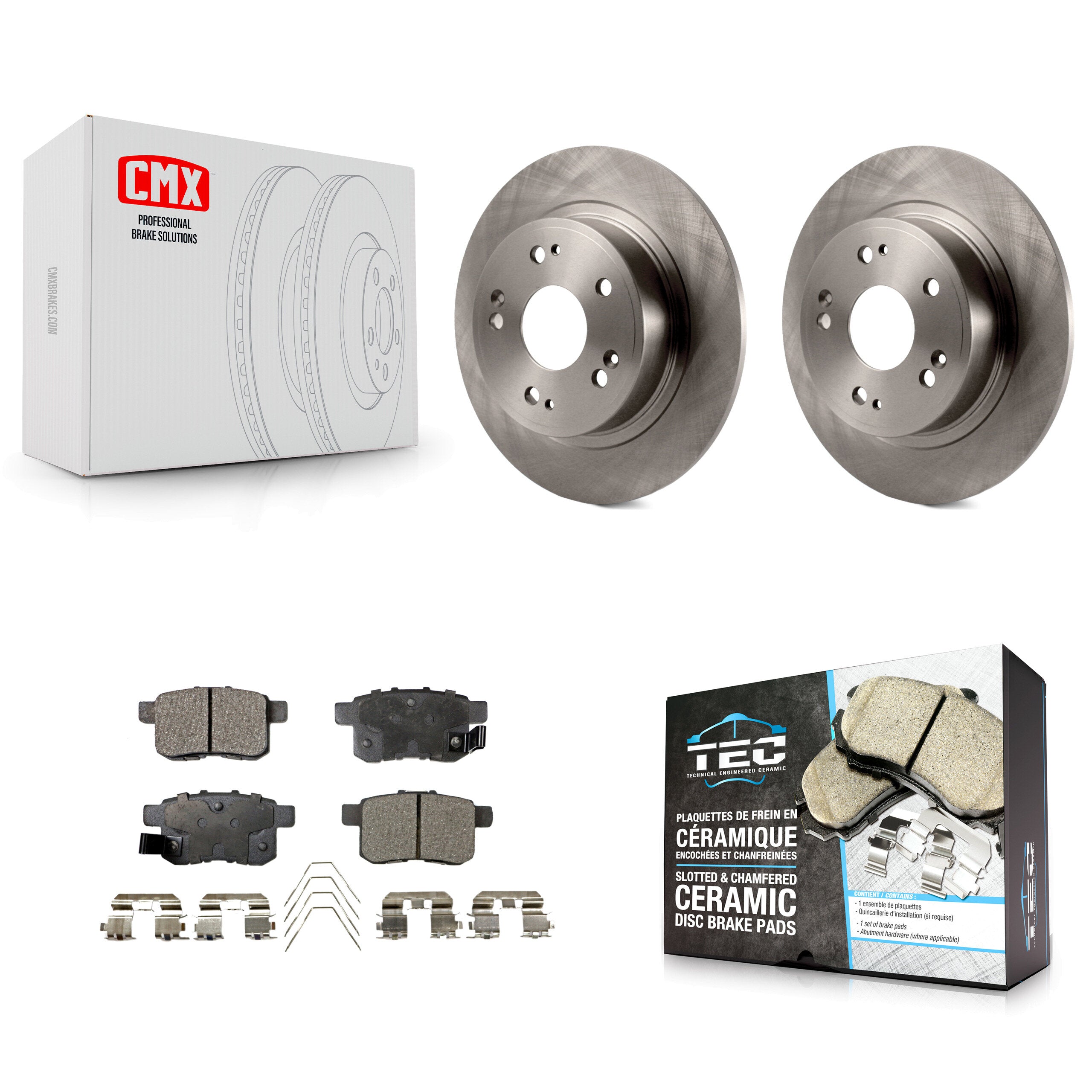 Transit Auto K8T-101985 Disc Brake Kit for 2008-2017 Honda Accord, Acura TSX - Rear product image