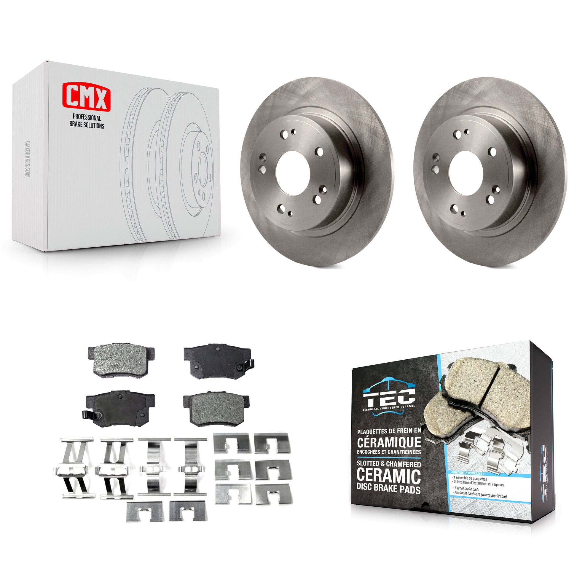 Transit Auto K8T-101986 Disc Brake Kit for 2005-2022 Acura ILX, Honda Accord - Rear product image