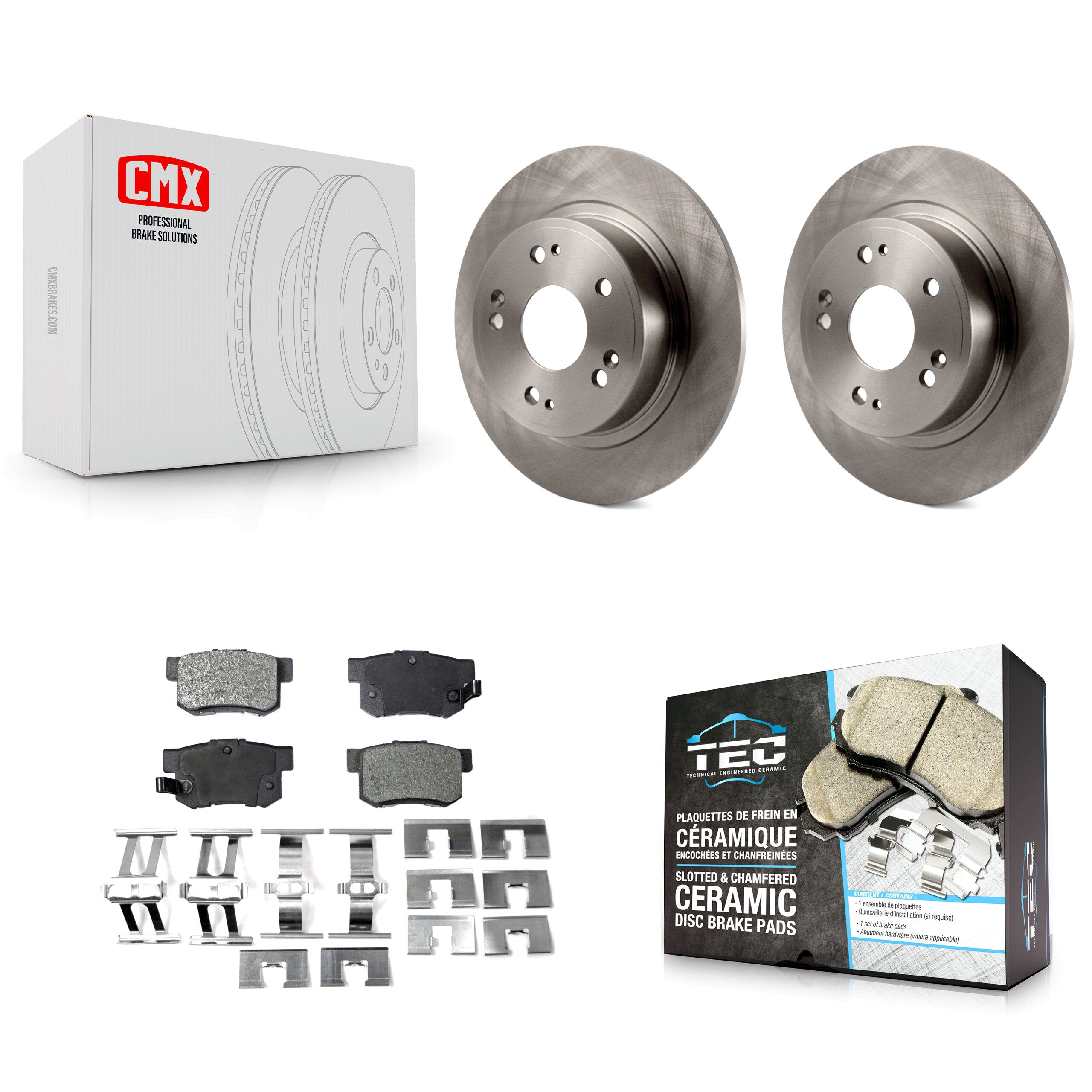 Transit Auto K8T-101986 Disc Brake Kit for 2005-2022 Acura ILX, Honda Accord - Rear product image
