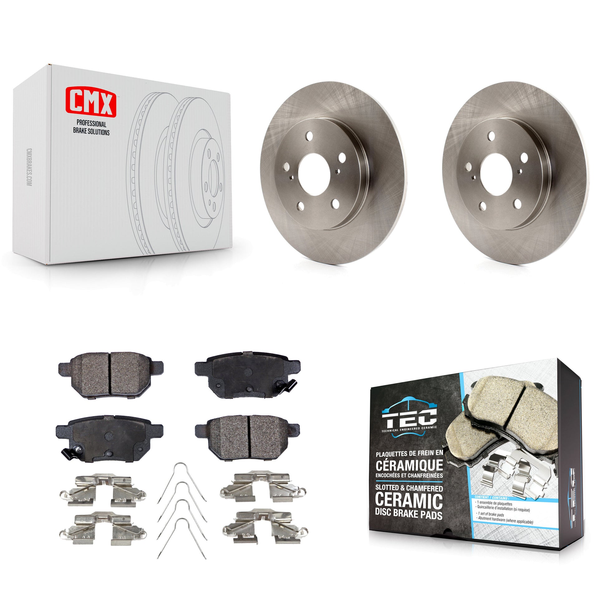 Transit Auto K8T-102006 Disc Brake Kit for 2008-2018 Toyota Corolla iM, Scion iM, Toyota Matrix & more - Rear product image