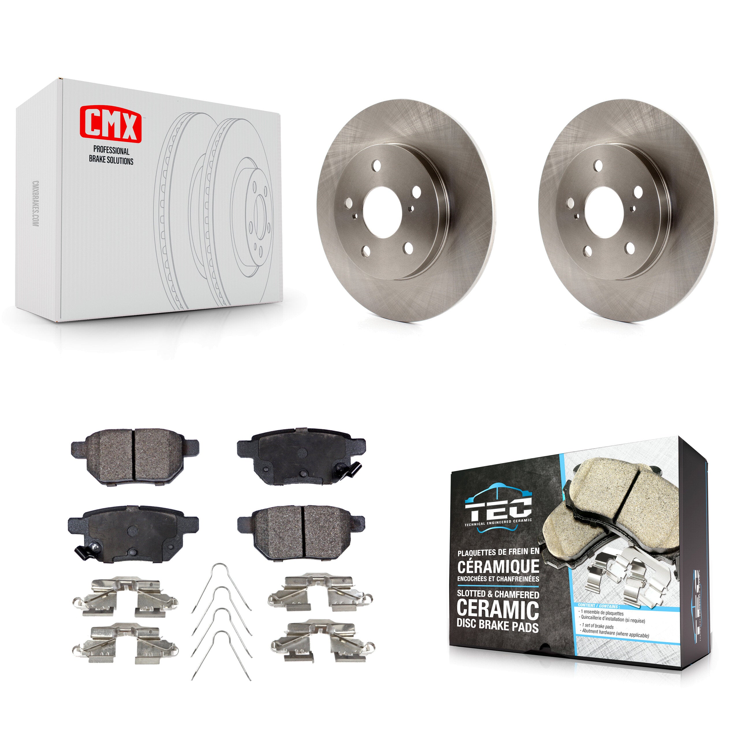 Transit Auto K8T-102006 Disc Brake Kit for 2008-2018 Toyota Corolla iM, Scion iM, Toyota Matrix & more - Rear product image