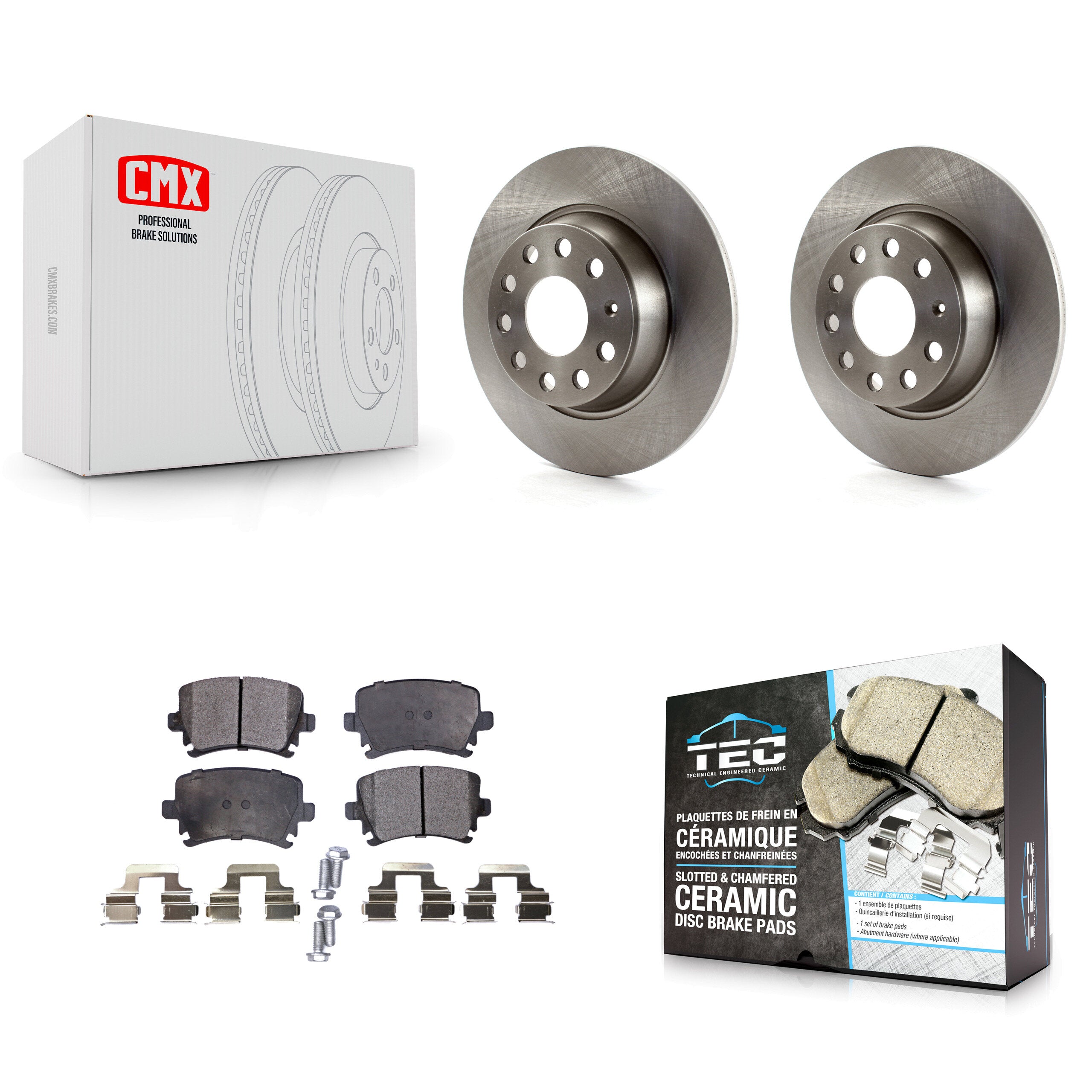 Transit Auto K8T-102015 Disc Brake Kit for 2005-2010 Volkswagen GTI, Audi A3, Volkswagen Passat & more - Rear product image