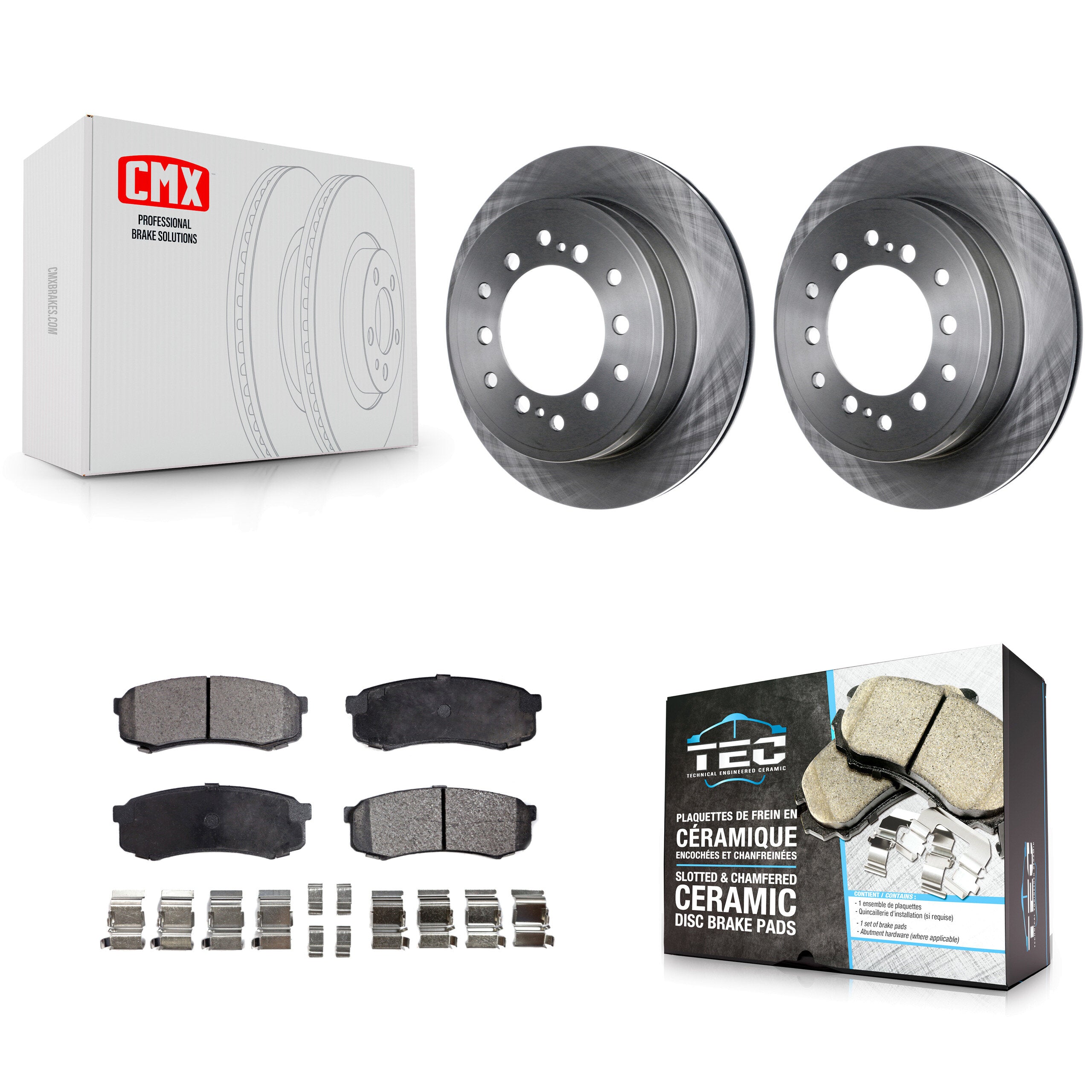 Transit Auto K8T-102035 Disc Brake Kit for 2010-2023 Lexus GX460, Toyota 4Runner, Toyota FJ Cruiser - Rear product image