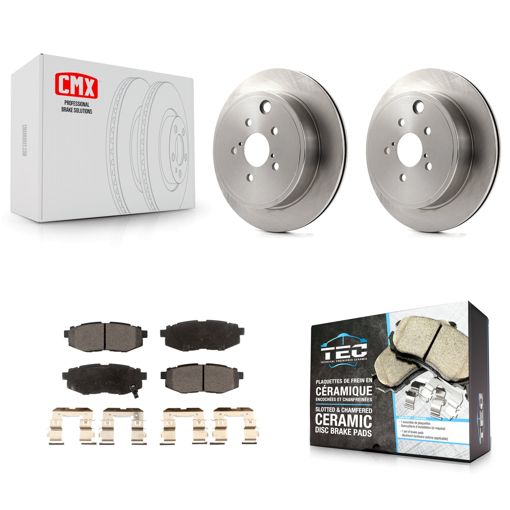 Transit Auto K8T-102038 Disc Brake Kit for 2010-2024 Subaru BRZ, Toyota GR86, Toyota 86 & more - Rear product image