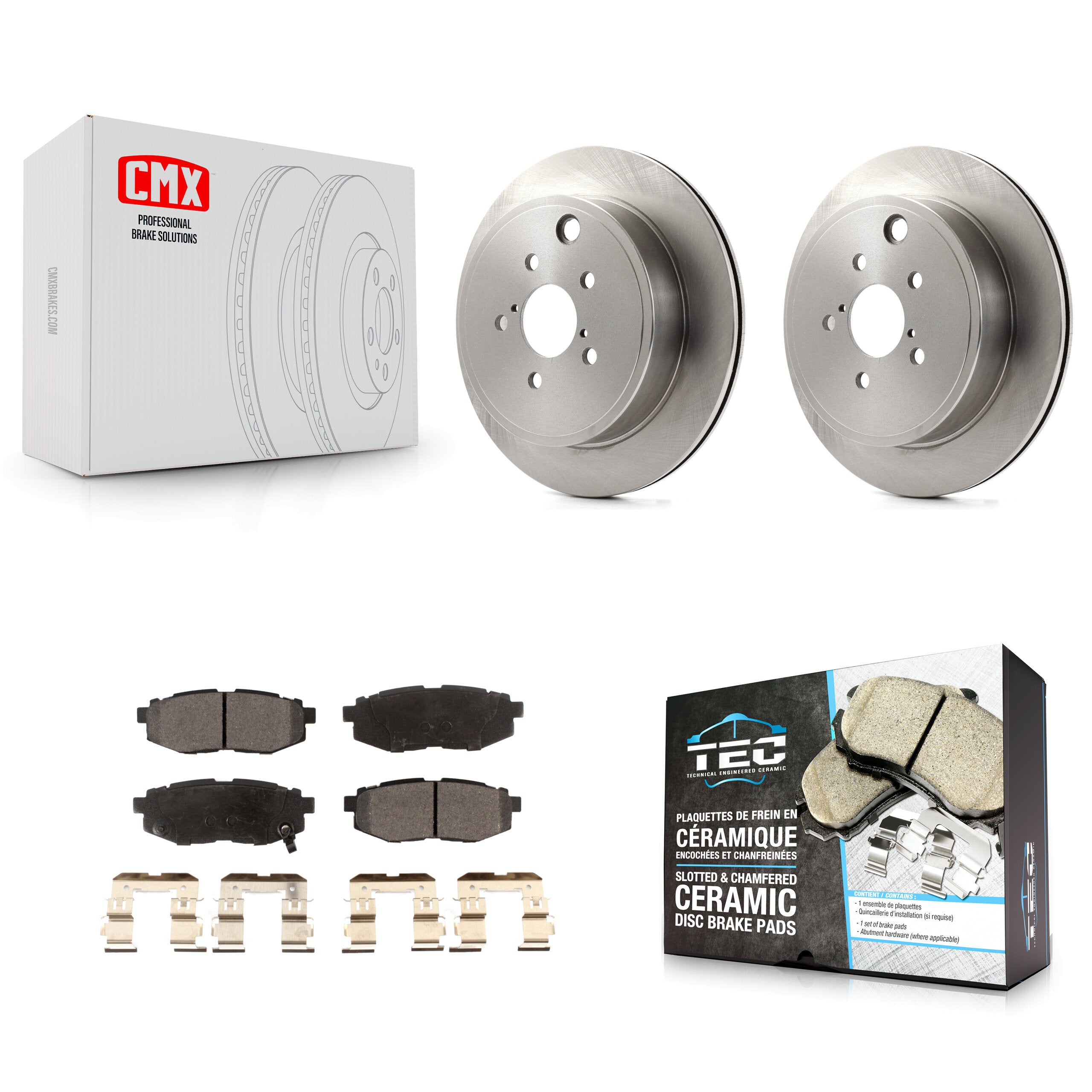 Transit Auto K8T-102038 Disc Brake Kit for 2010-2024 Subaru BRZ, Toyota GR86, Toyota 86 & more - Rear product image