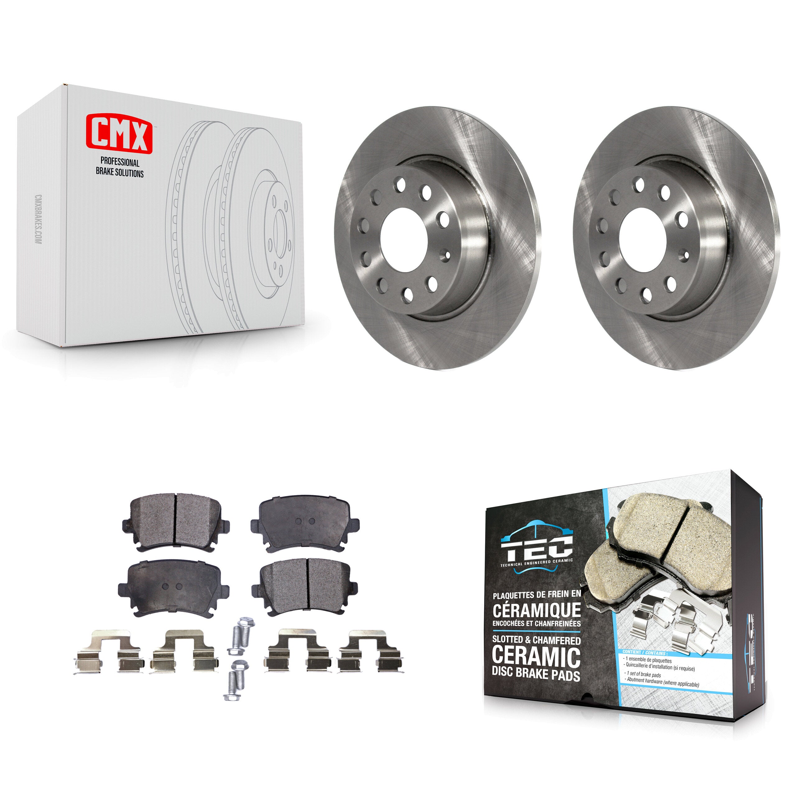 Transit Auto K8T-102041 Disc Brake Kit for 2009-2015 Volkswagen GTI, Audi A3 Quattro - Rear product image