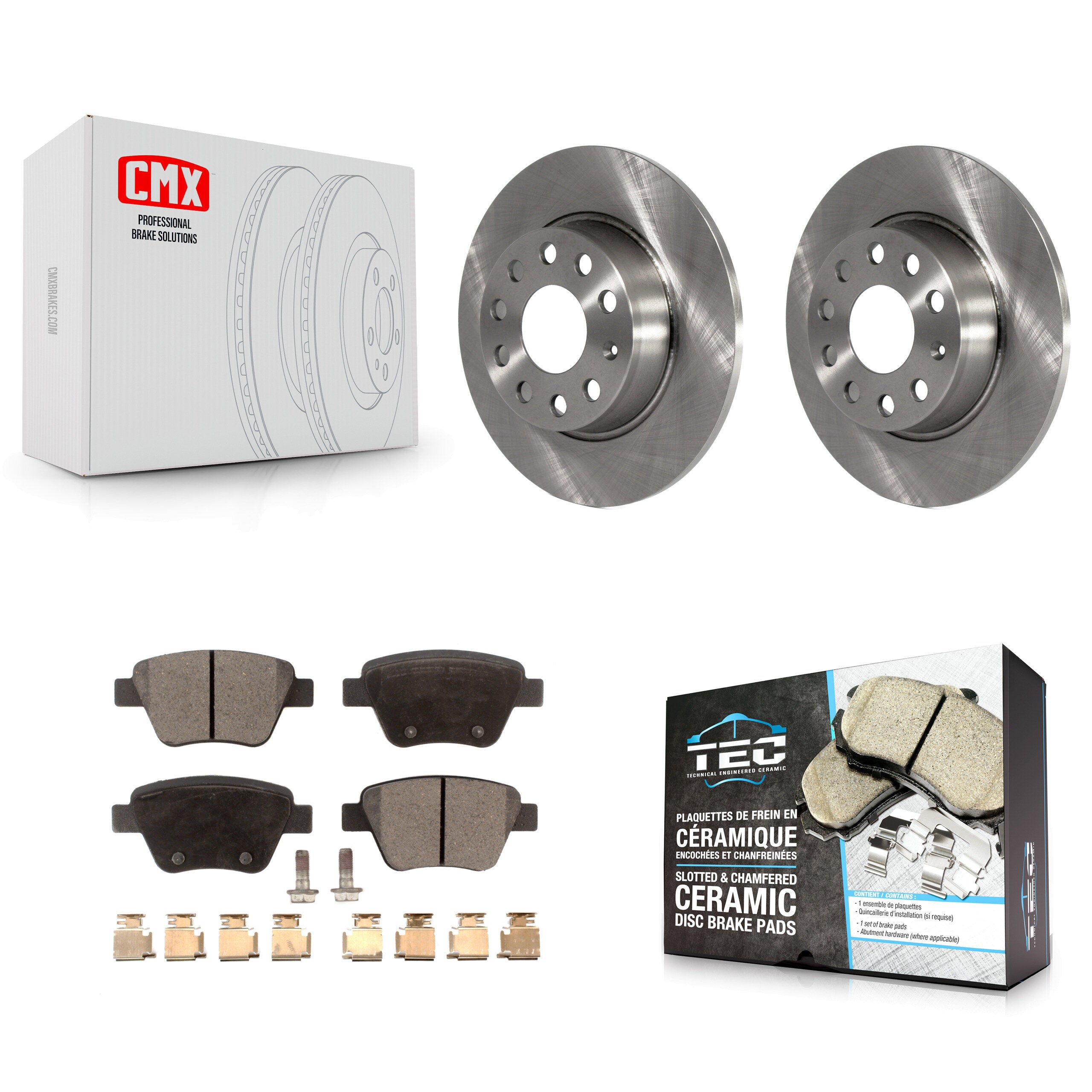 Transit Auto K8T-102042 Disc Brake Kit for 2009-2019 Volkswagen GTI, Volkswagen Beetle, Volkswagen Passat & more - Rear product image