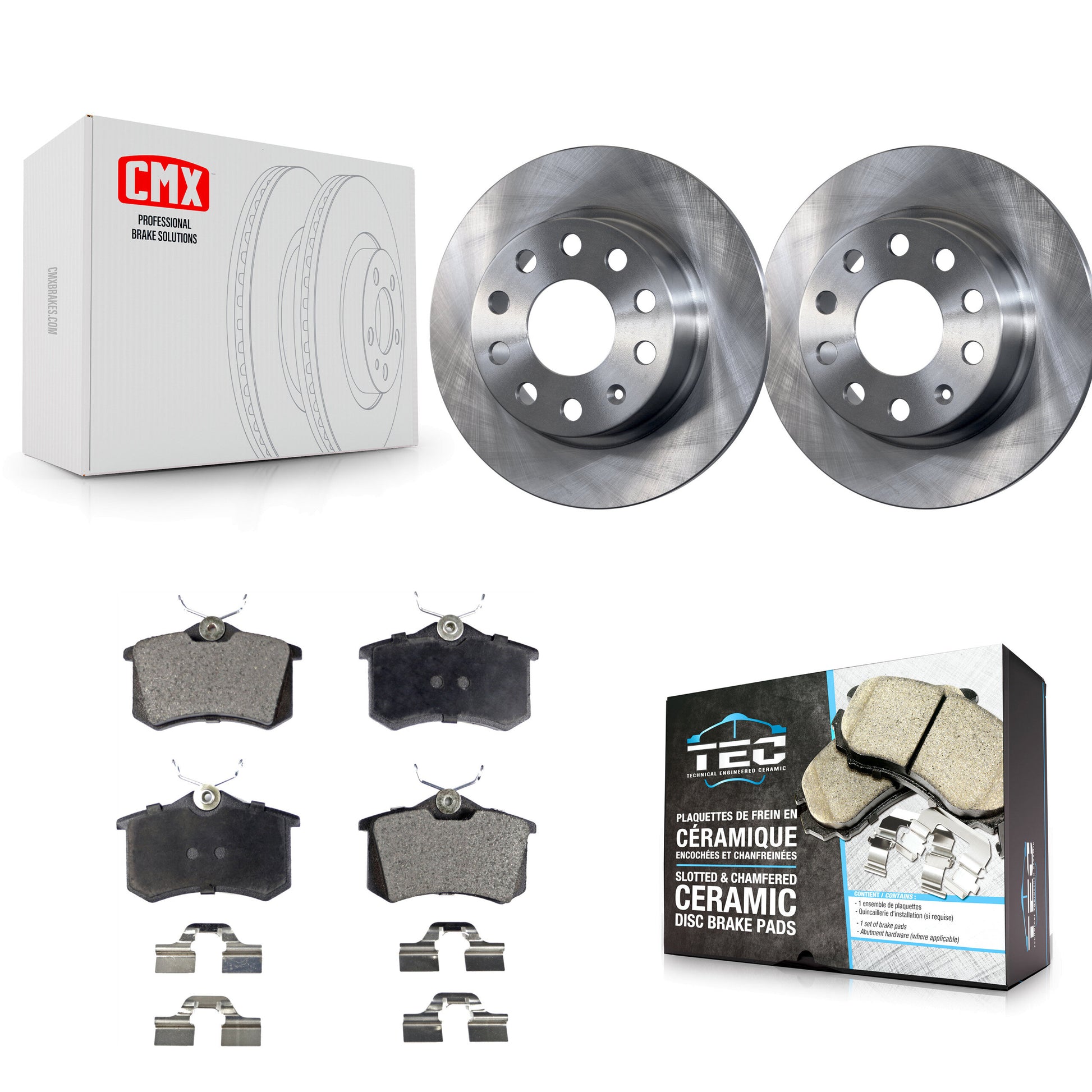 Transit Auto K8T-102048 Disc Brake Kit for 2017-2019 Volkswagen Golf Alltrack - Rear product image