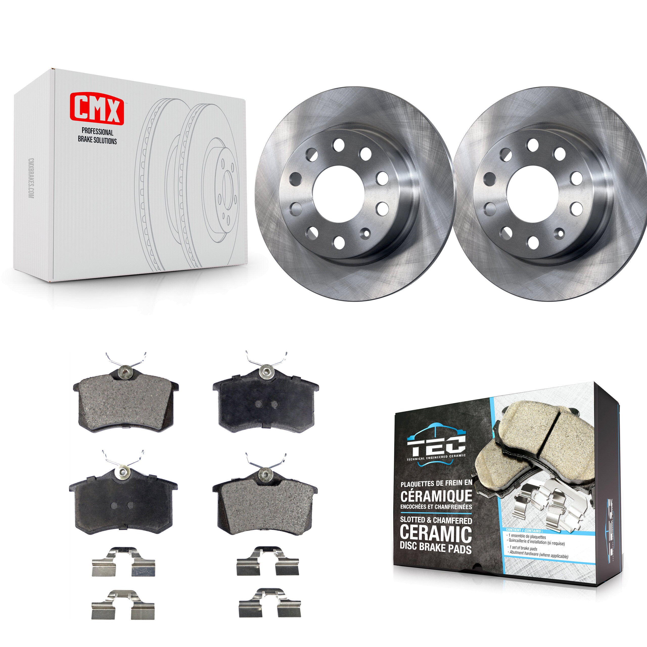 Transit Auto K8T-102048 Disc Brake Kit for 2017-2019 Volkswagen Golf Alltrack - Rear product image