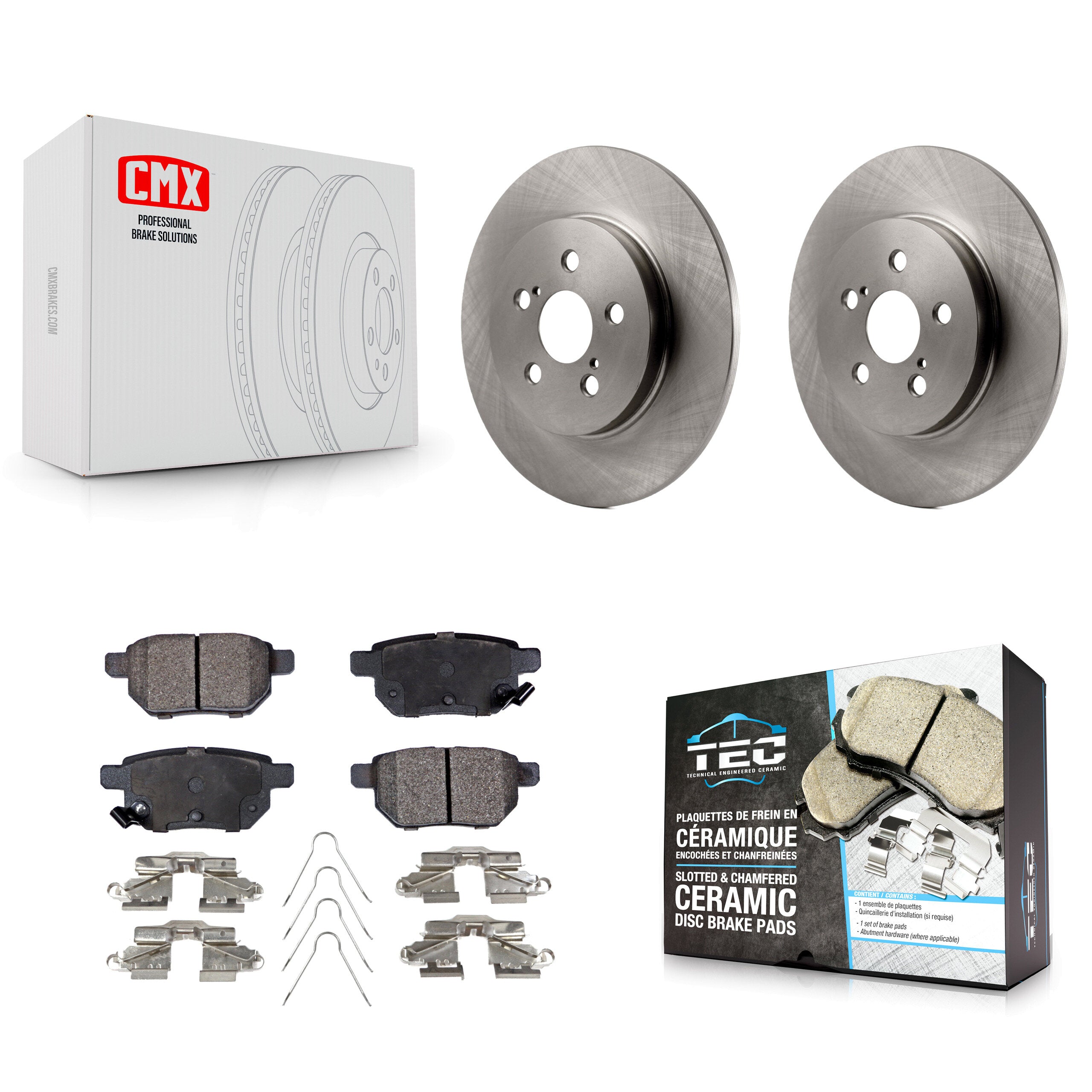 Transit Auto K8T-102055 Disc Brake Kit for 2011-2017 Lexus CT200h - Rear product image