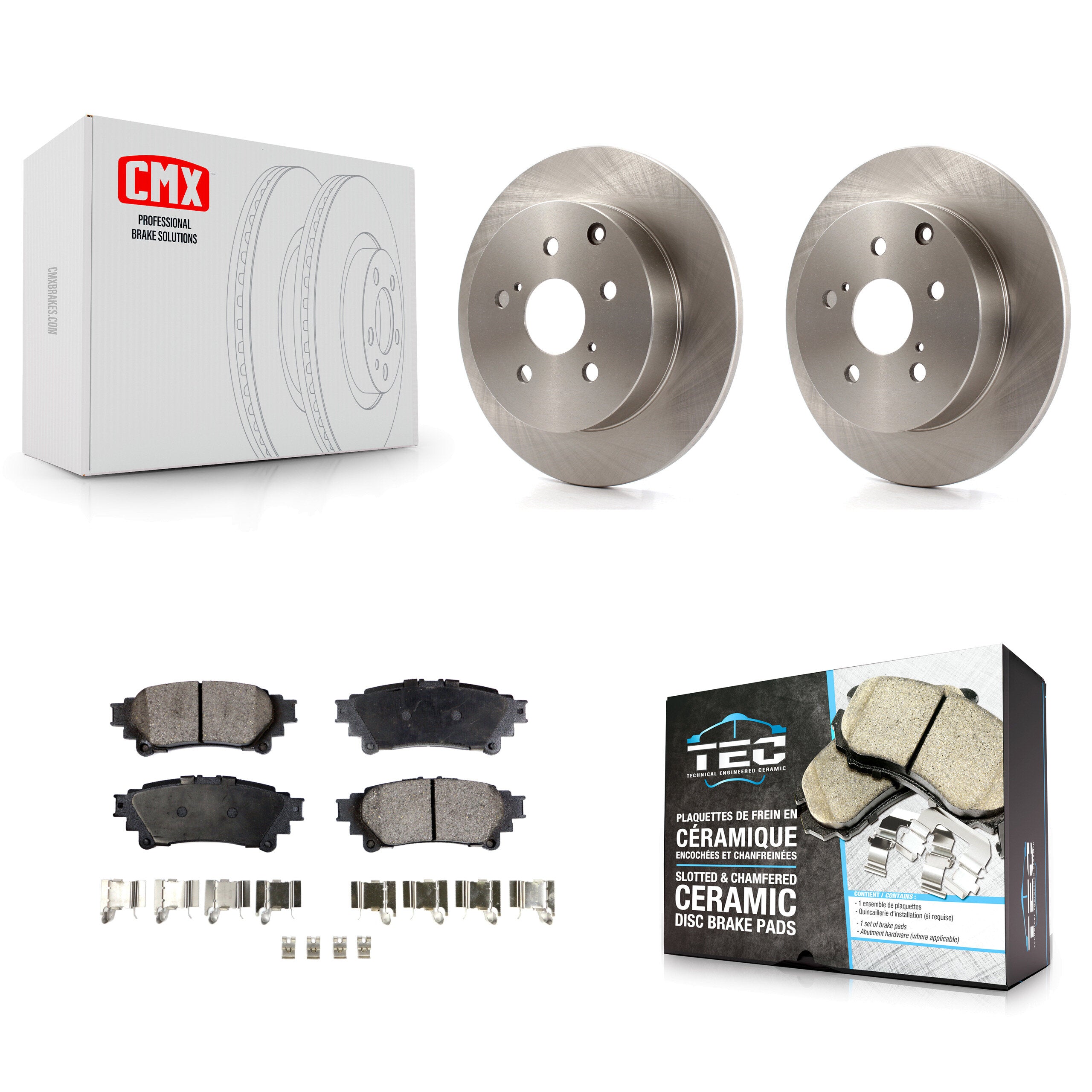 Transit Auto K8T-102061 Disc Brake Kit for 2012-2020 Toyota Mirai, Toyota Prius V - Rear product image